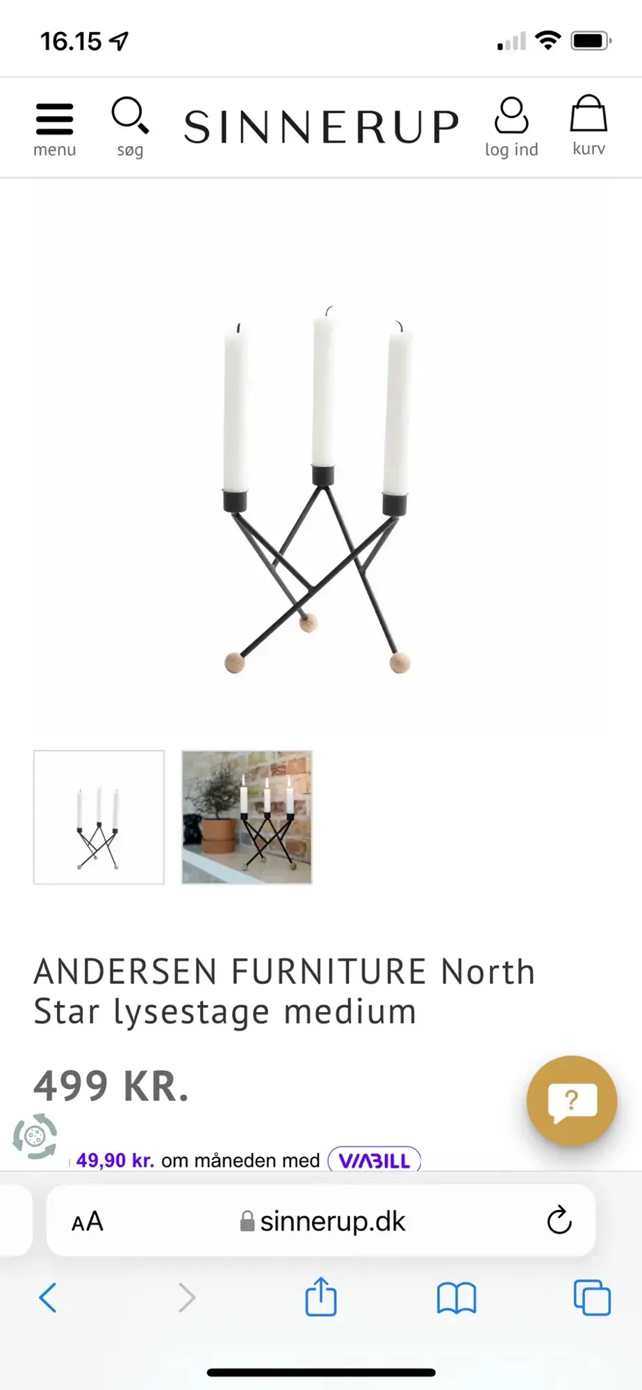 Andersen Furniture lysestage