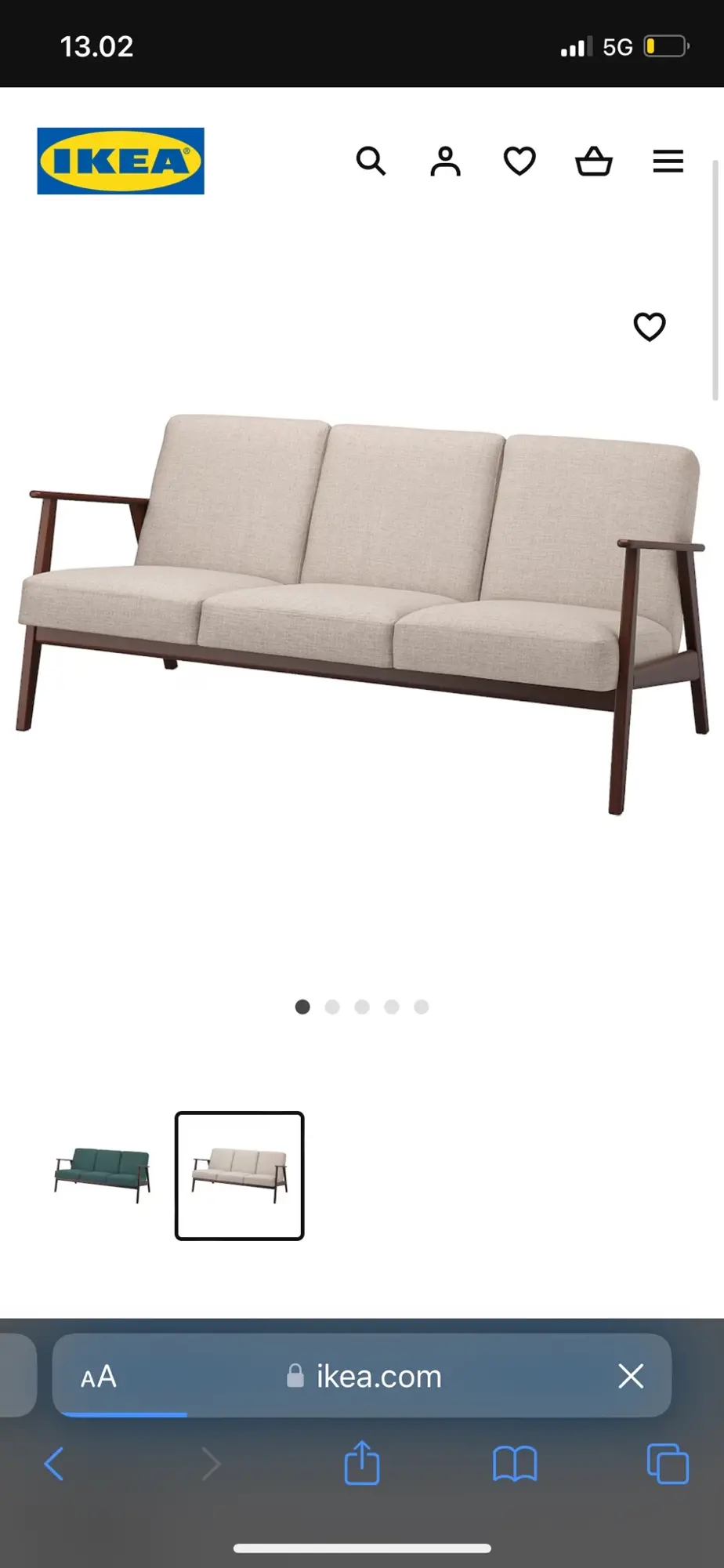 Ikea 3-personers sofa