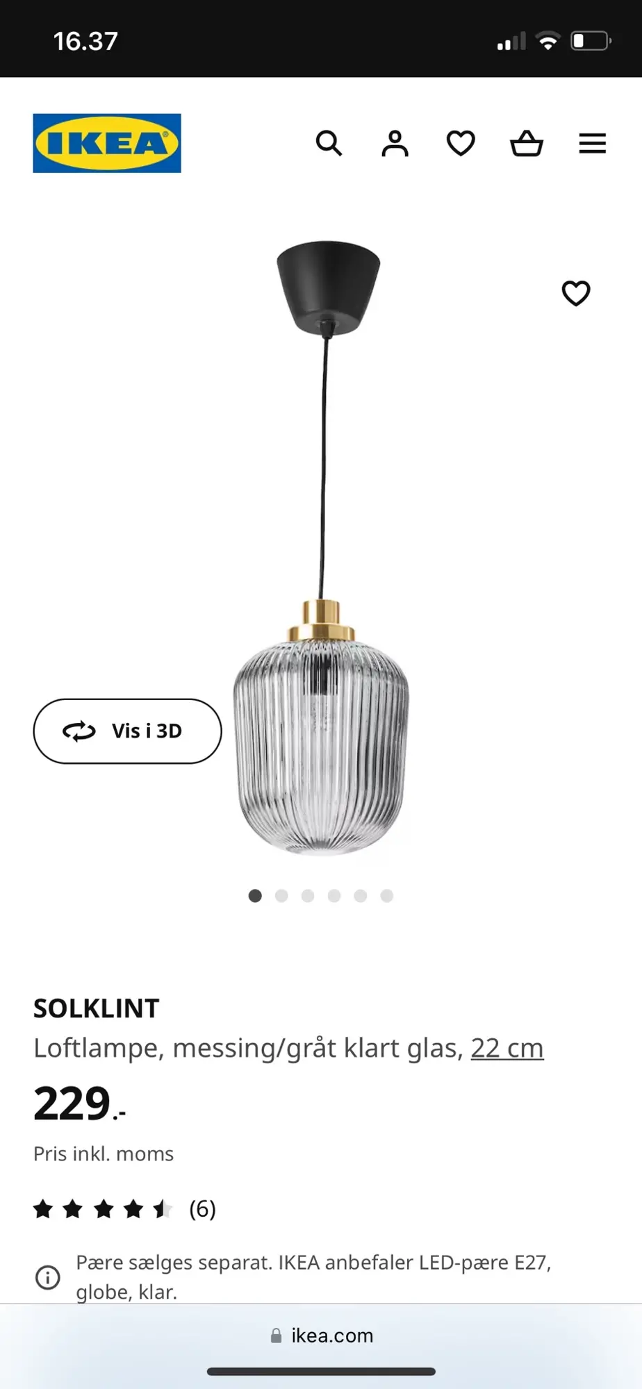 Ikea loftslampe