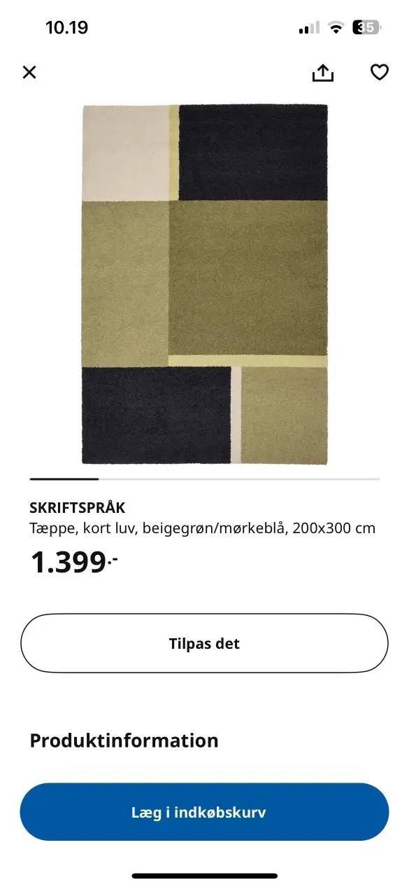 Ikea gulvtæppe