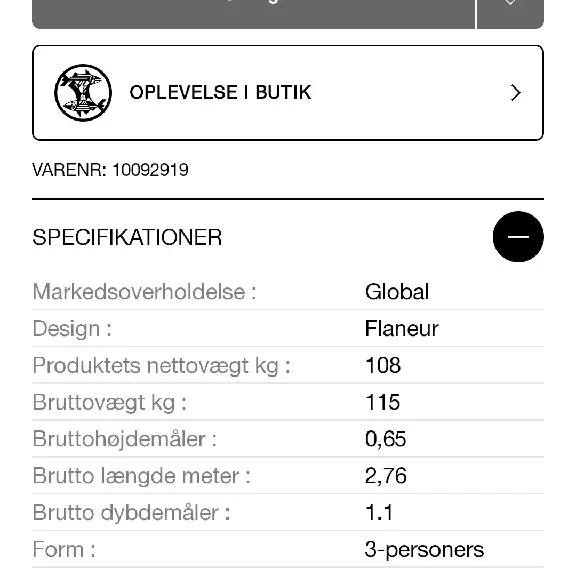 Gubi 3-personers sofa