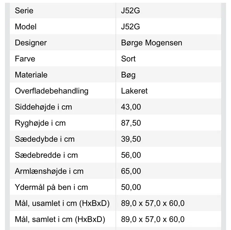 Børge Mogensen lænestol