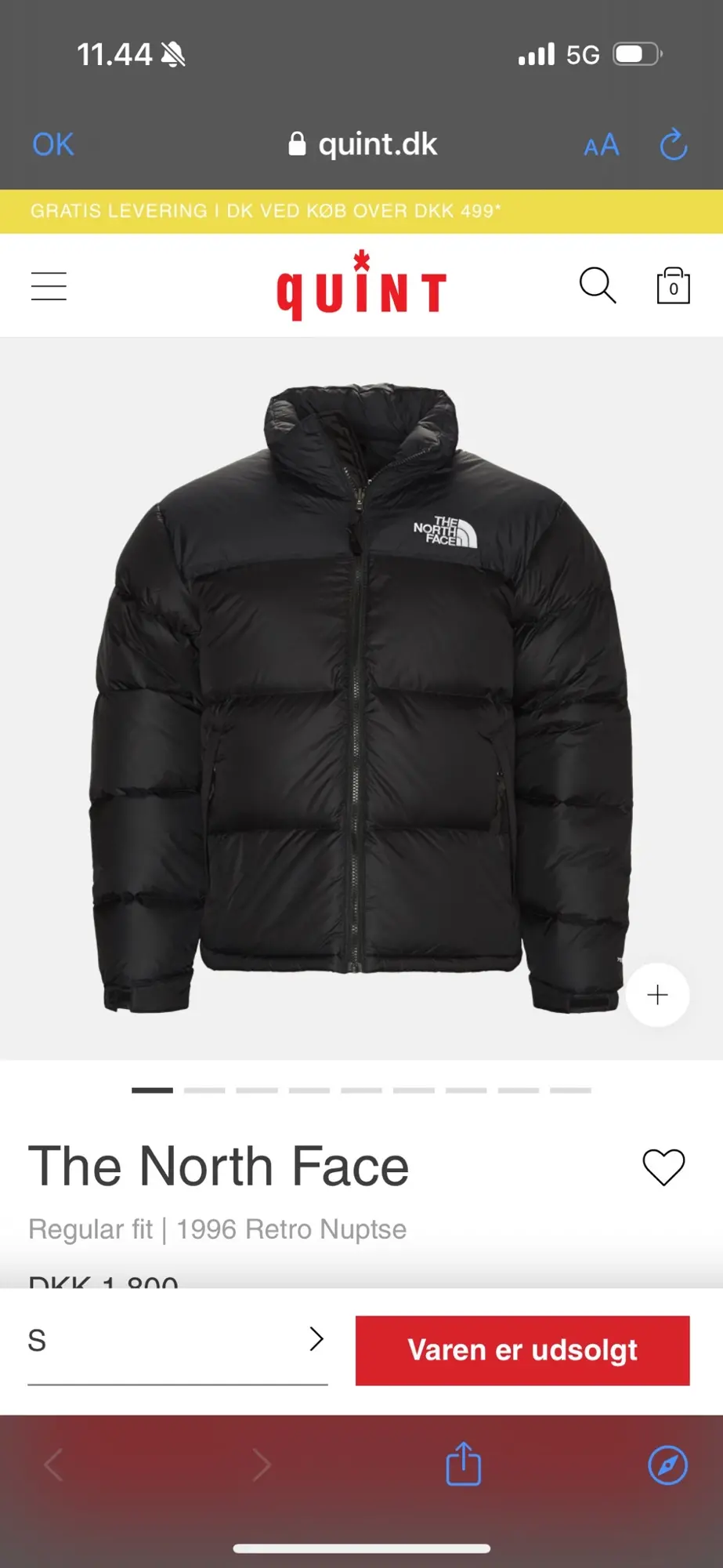 The North Face dunjakke