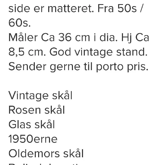 Vintage skål