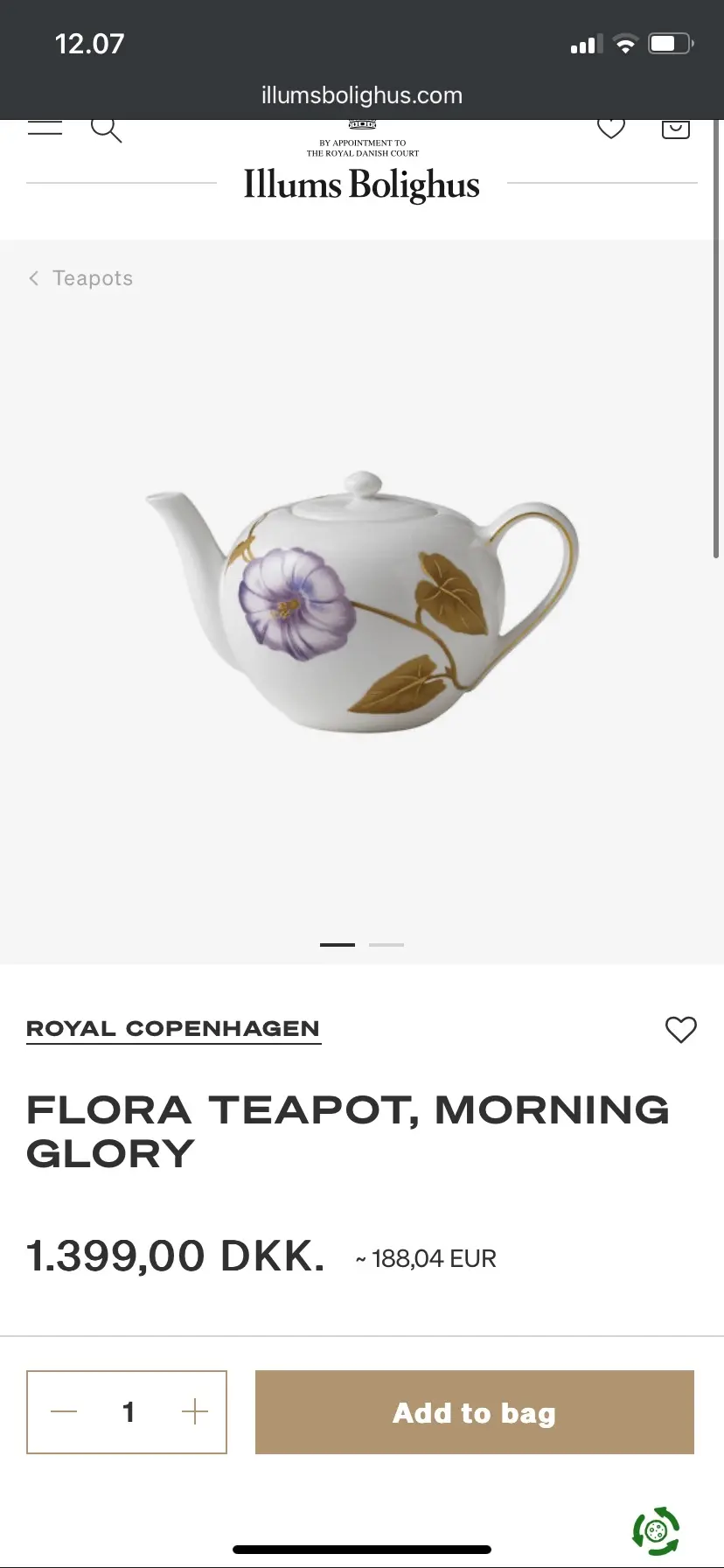 Royal Copenhagen kande