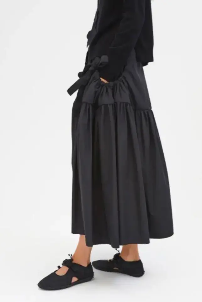 Cecilie Bahnsen nederdel JUSTICE SKIRT sort | Its koral