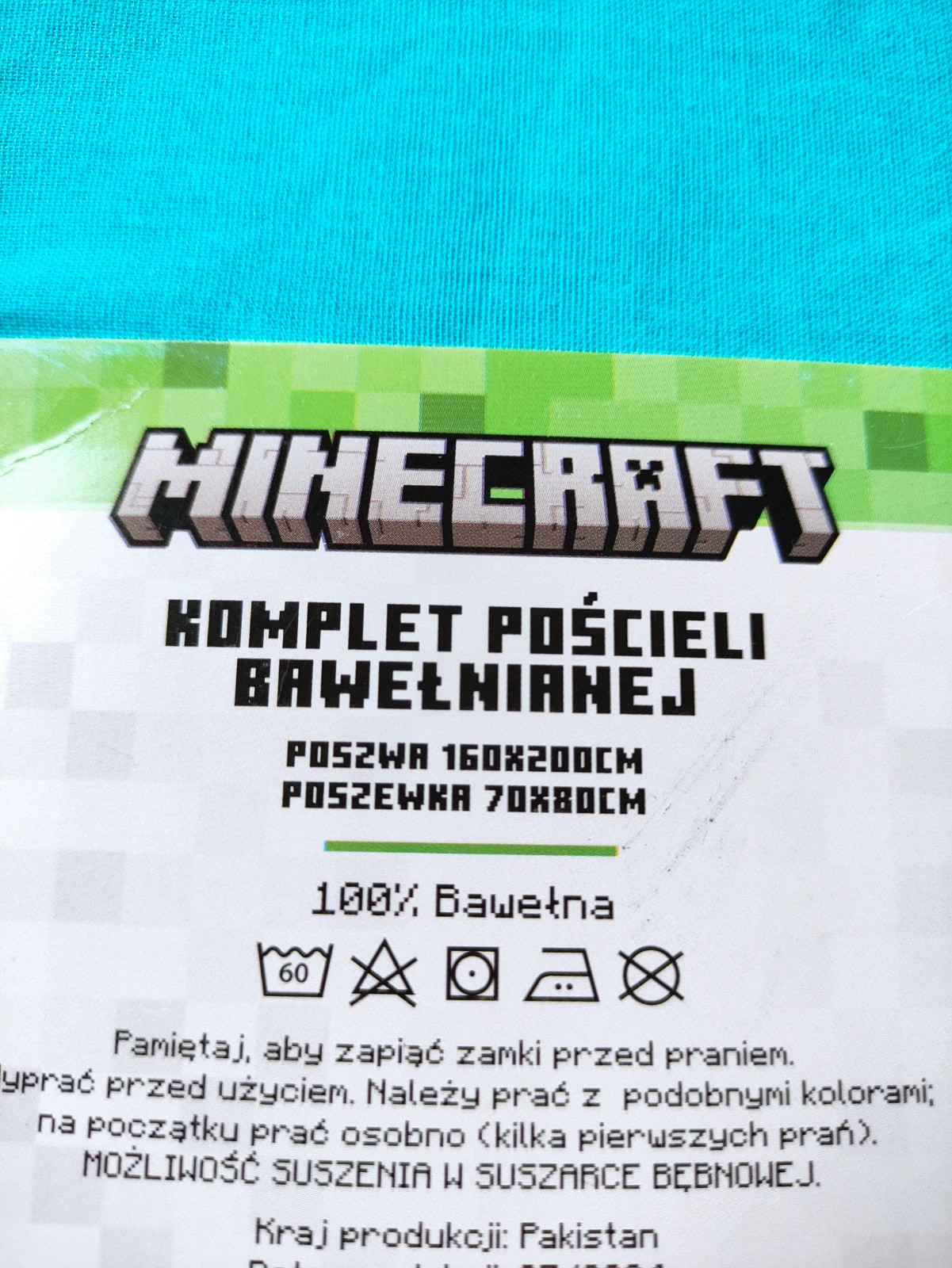 Komplet pościeli 160x200 Minecraft