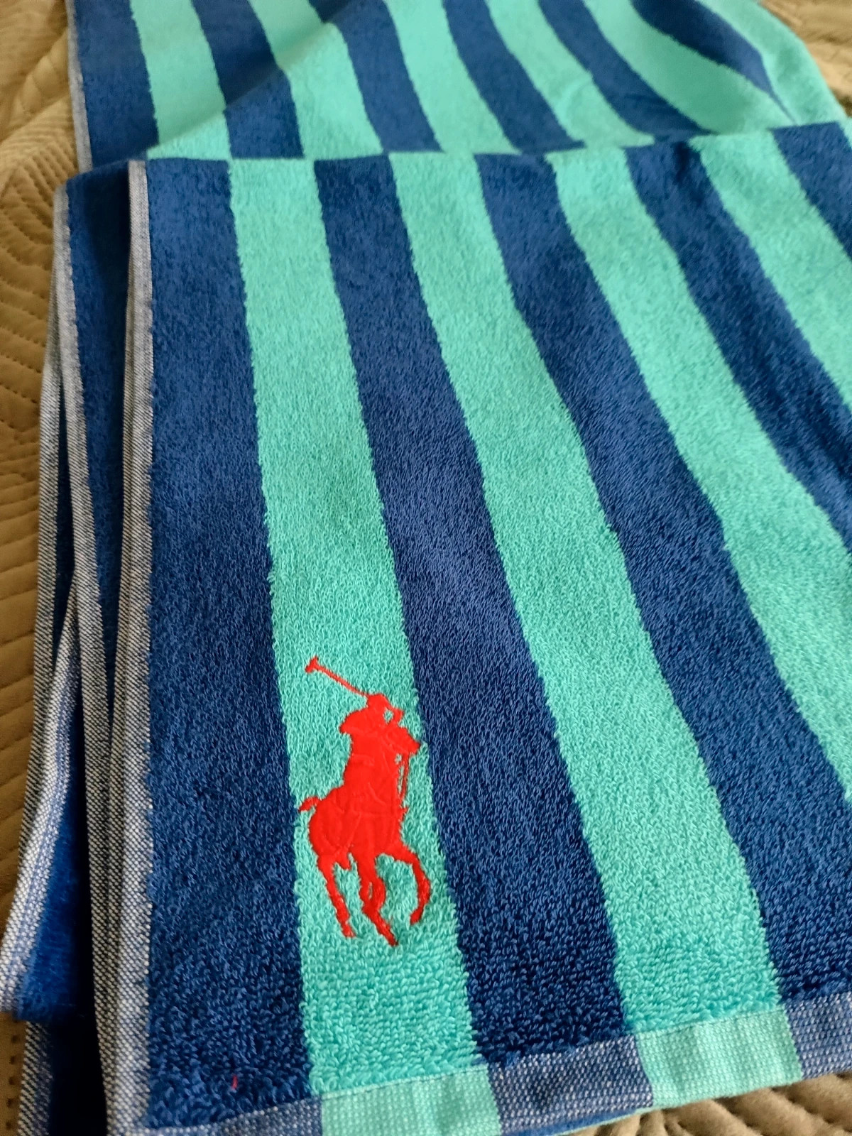 Niebieski ręcznik plażowy Polo Ralph Lauren