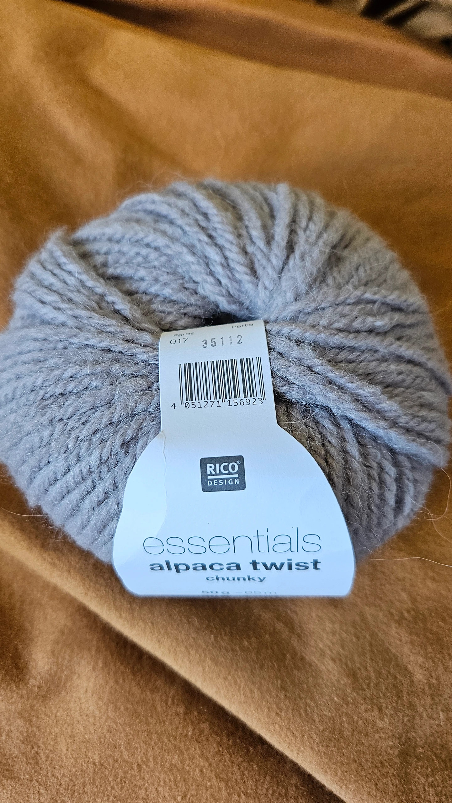 Włóczka Rico Design Essentials Alpaca Twist Chunky 8 motków po 50g szare