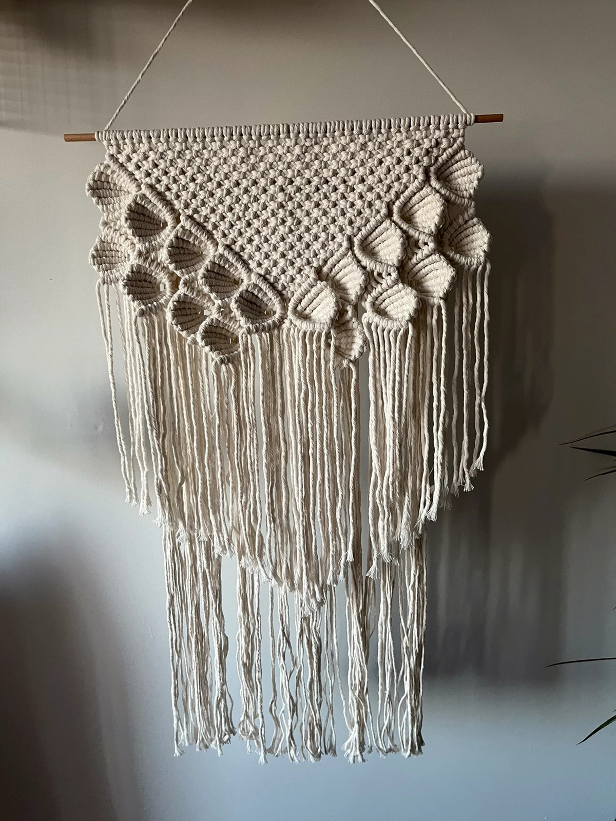 Makrama handmade muszelki warstwy boho