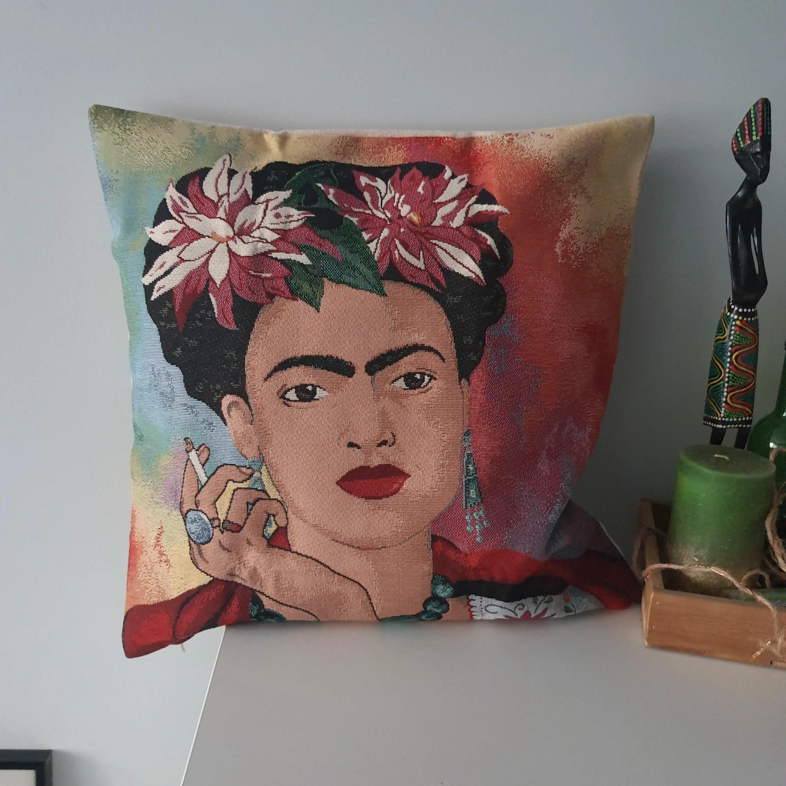 Poszewka gobelinowa Frida Kahlo 45x45 cm dekoracja ozdoba NOWA
