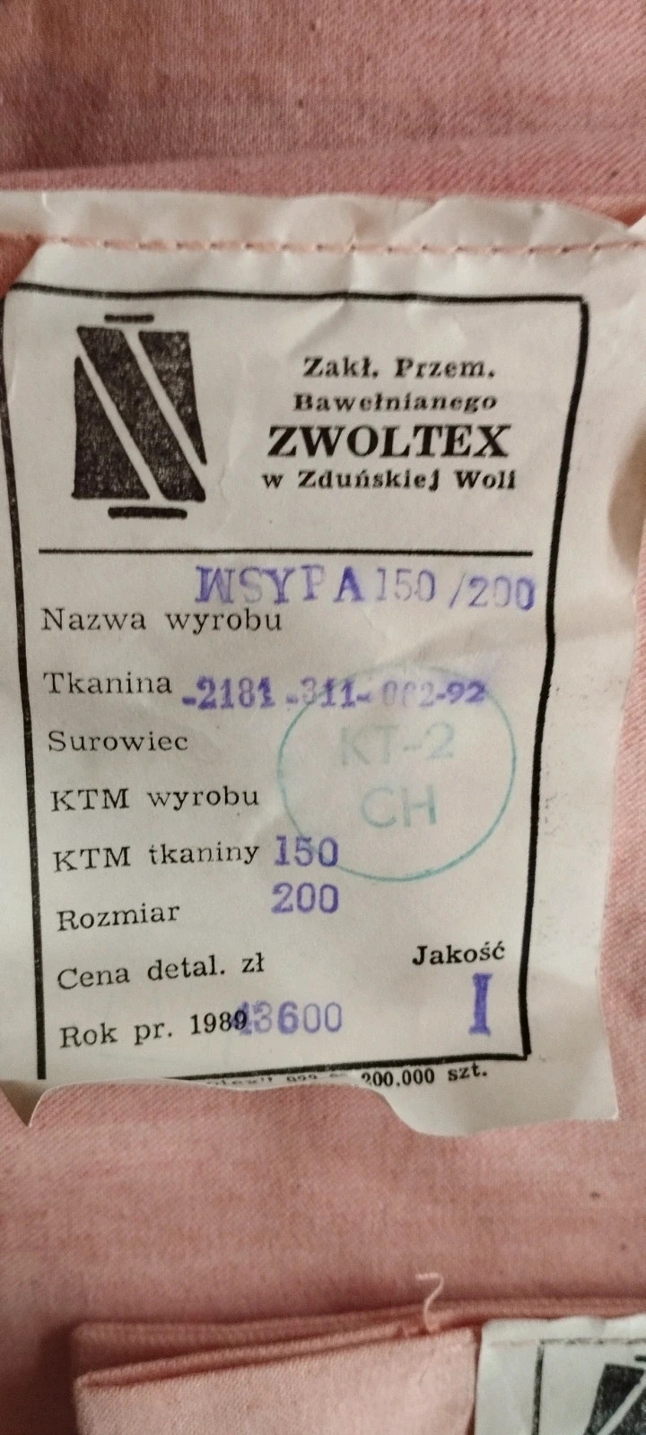 Komplet wsypek zwoltex z 1989 roku nowy