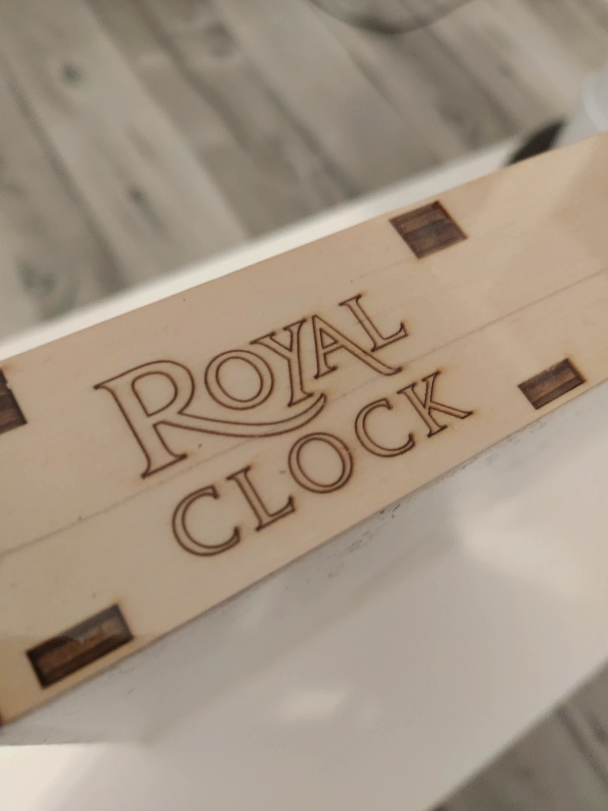 Royal clock królewski zegar drewniany