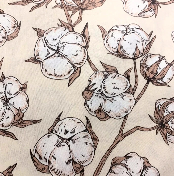 Obrus - kwiaty bawełny