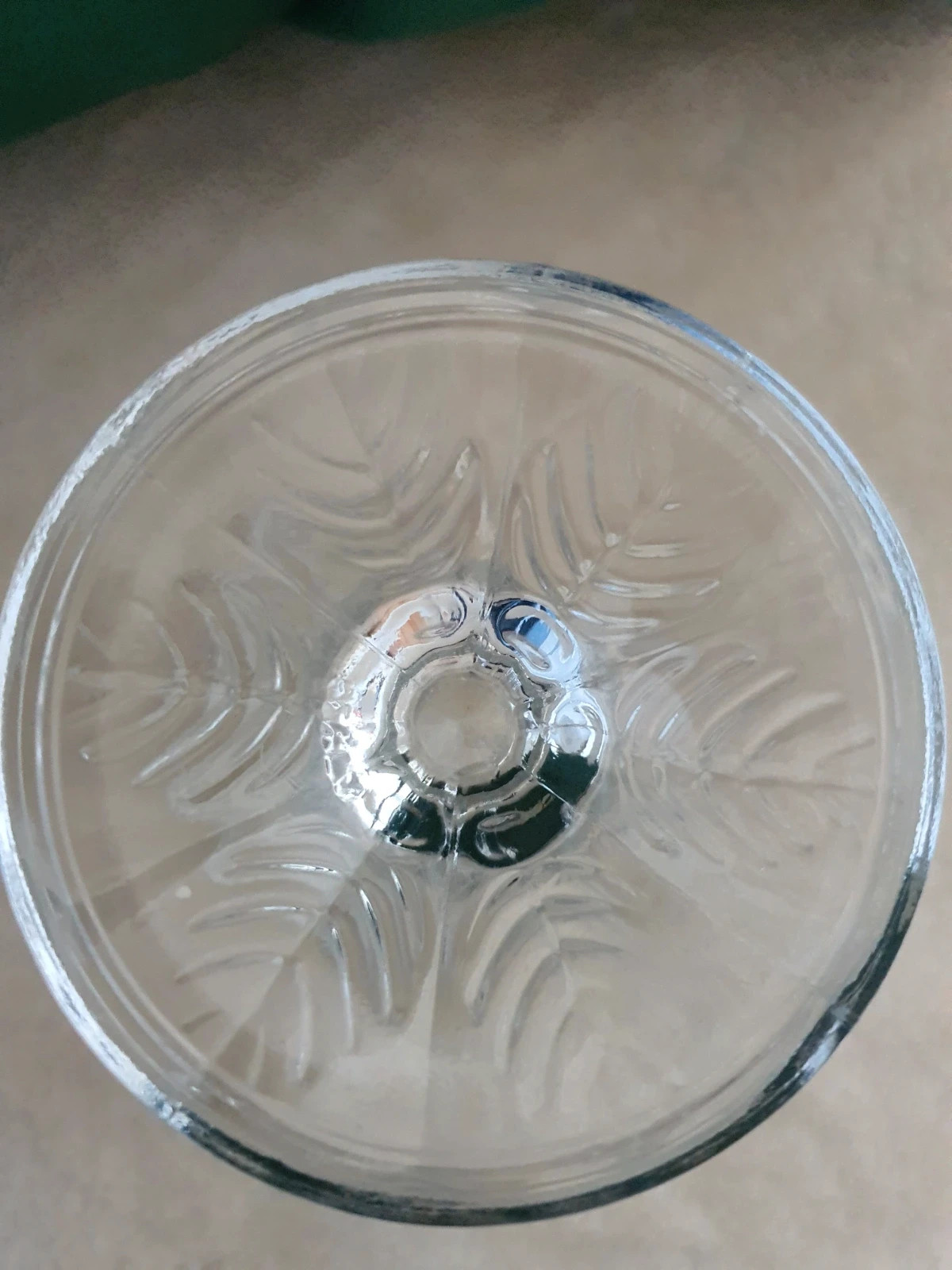 Szklany kielich wazon szkło bezbarwne wysokość 165 cm