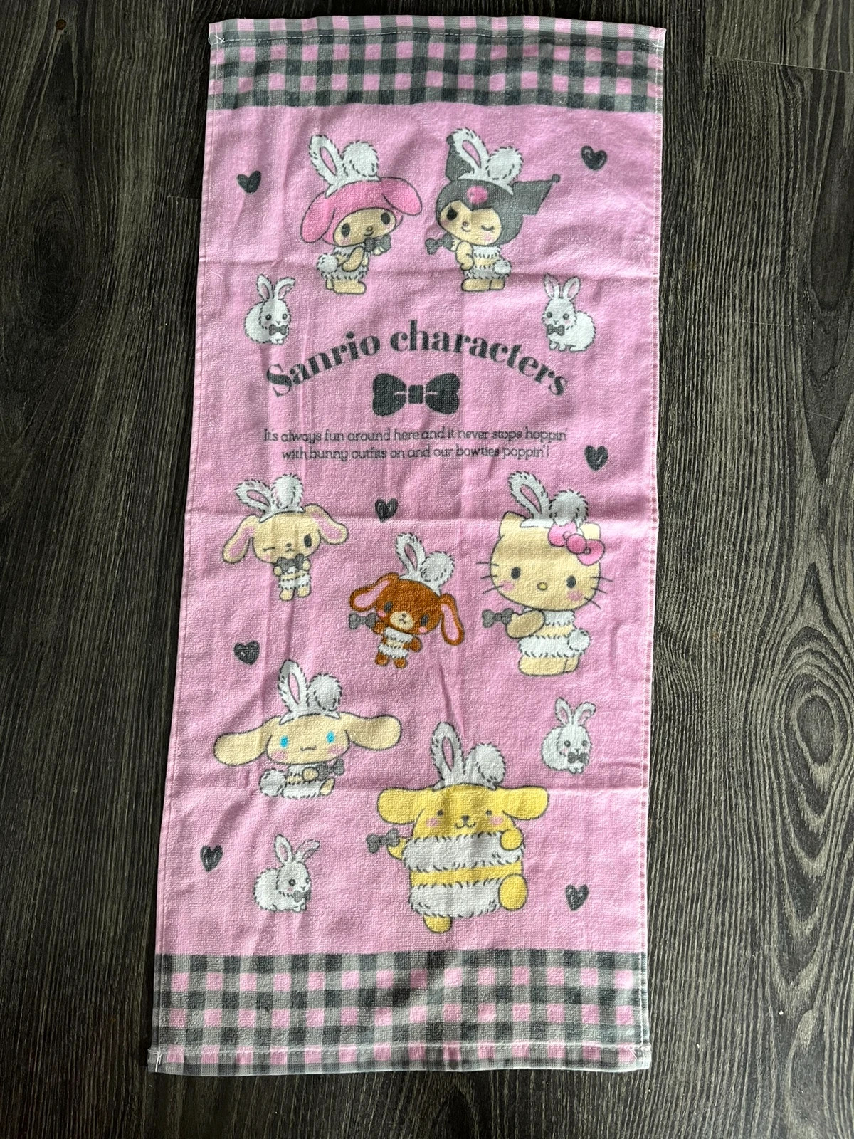 Ręcznik do twarzy i rąk Sanrio Sugarbunnies Hello Kitty Kuromi My Melody Pompompurin