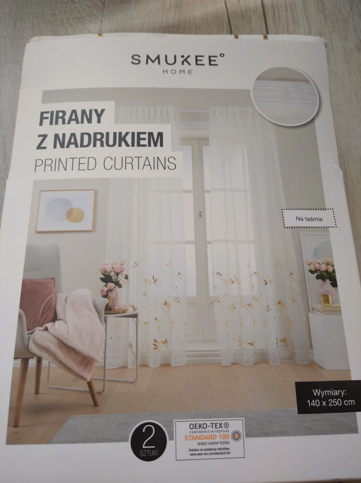 Firany z nadrukiem nowe komplet 140x250