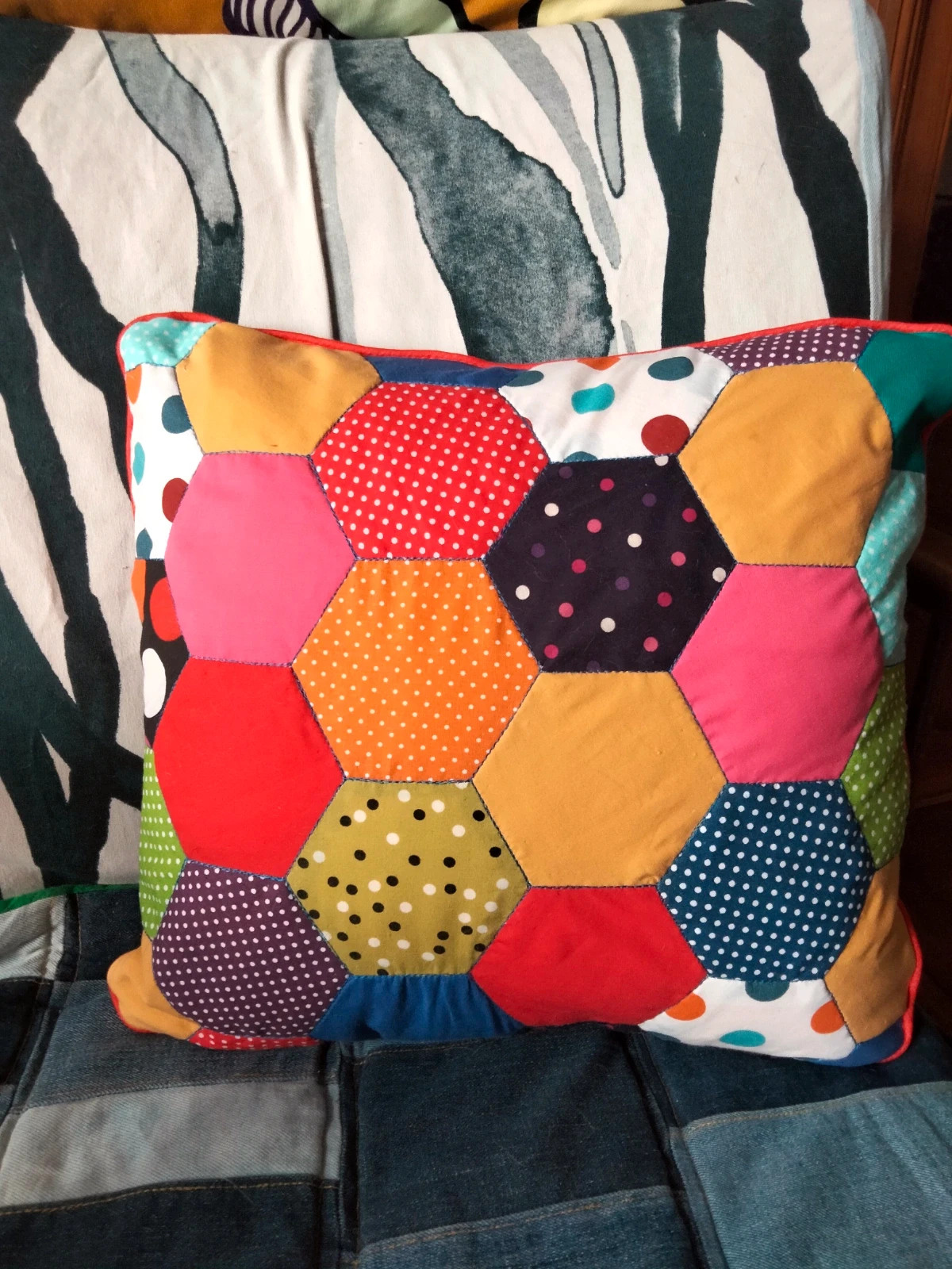 poszewka na poduszkę hande made patchwork