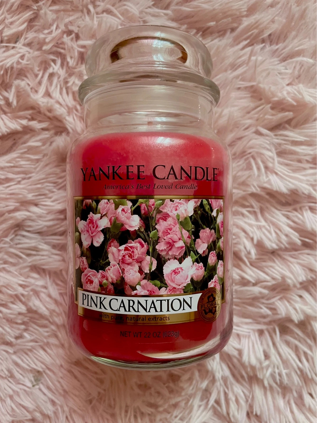 Pink carnation yankee candle