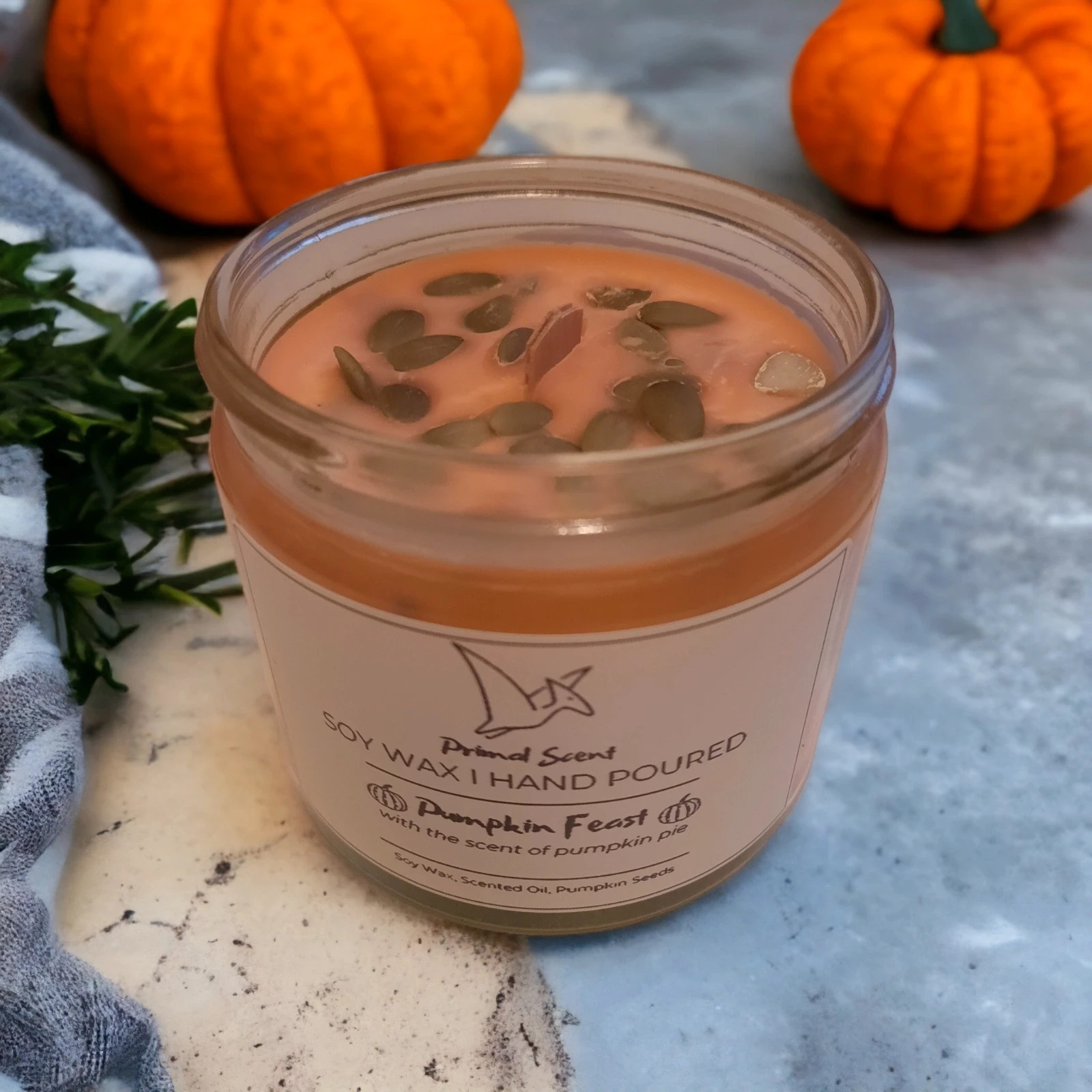 Pumpkin Scented Soy Candle Dyniowe Ciasto Świeca Zapachowa Świeca Dyniowa