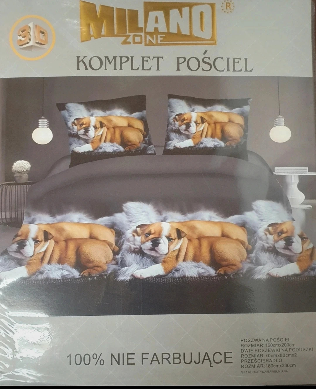 Komplet pościeli 160x200 psy