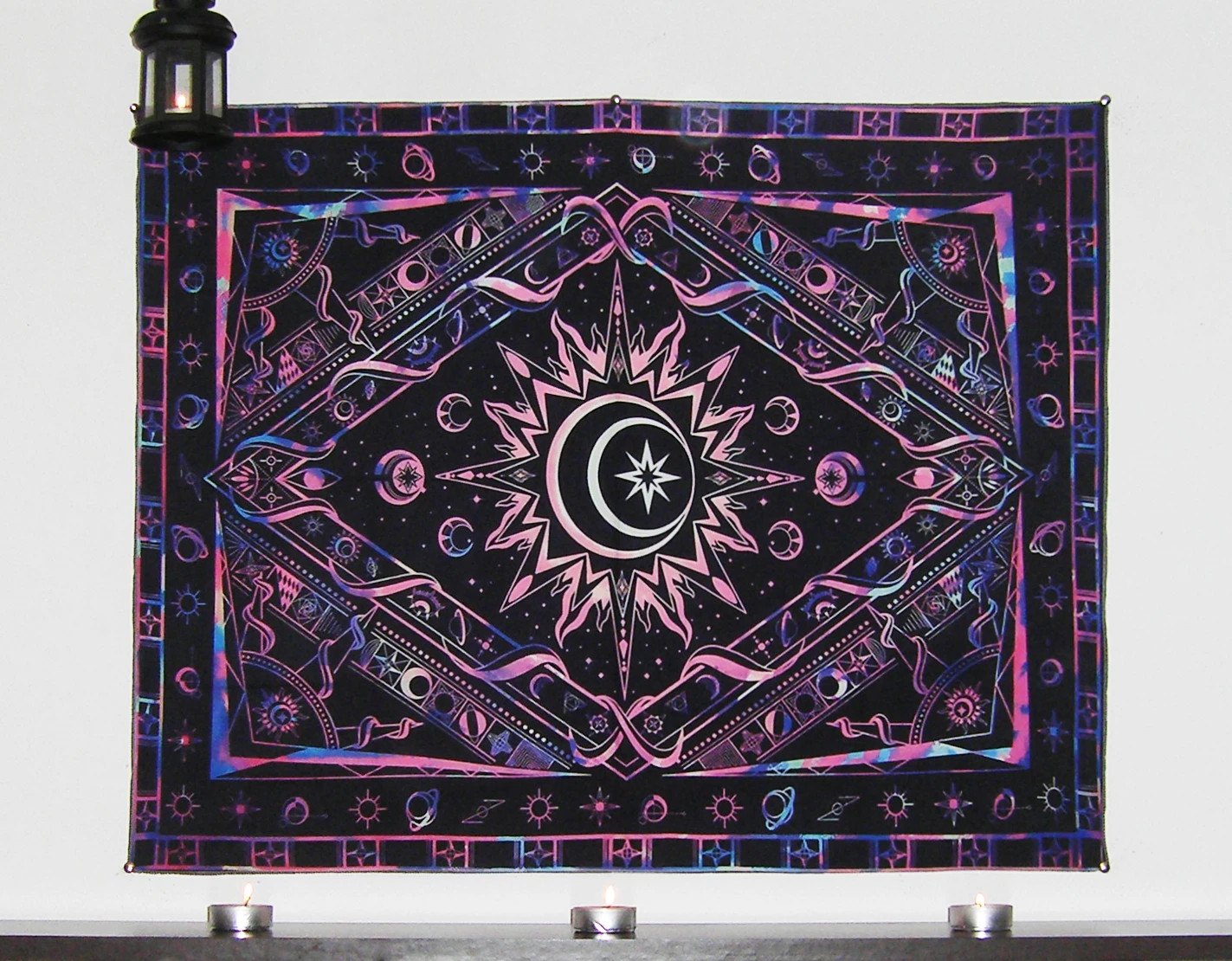 Makatka/tkanina ścienna/narzuta "Hippy Moon" UV ok96cm/75cm nowa