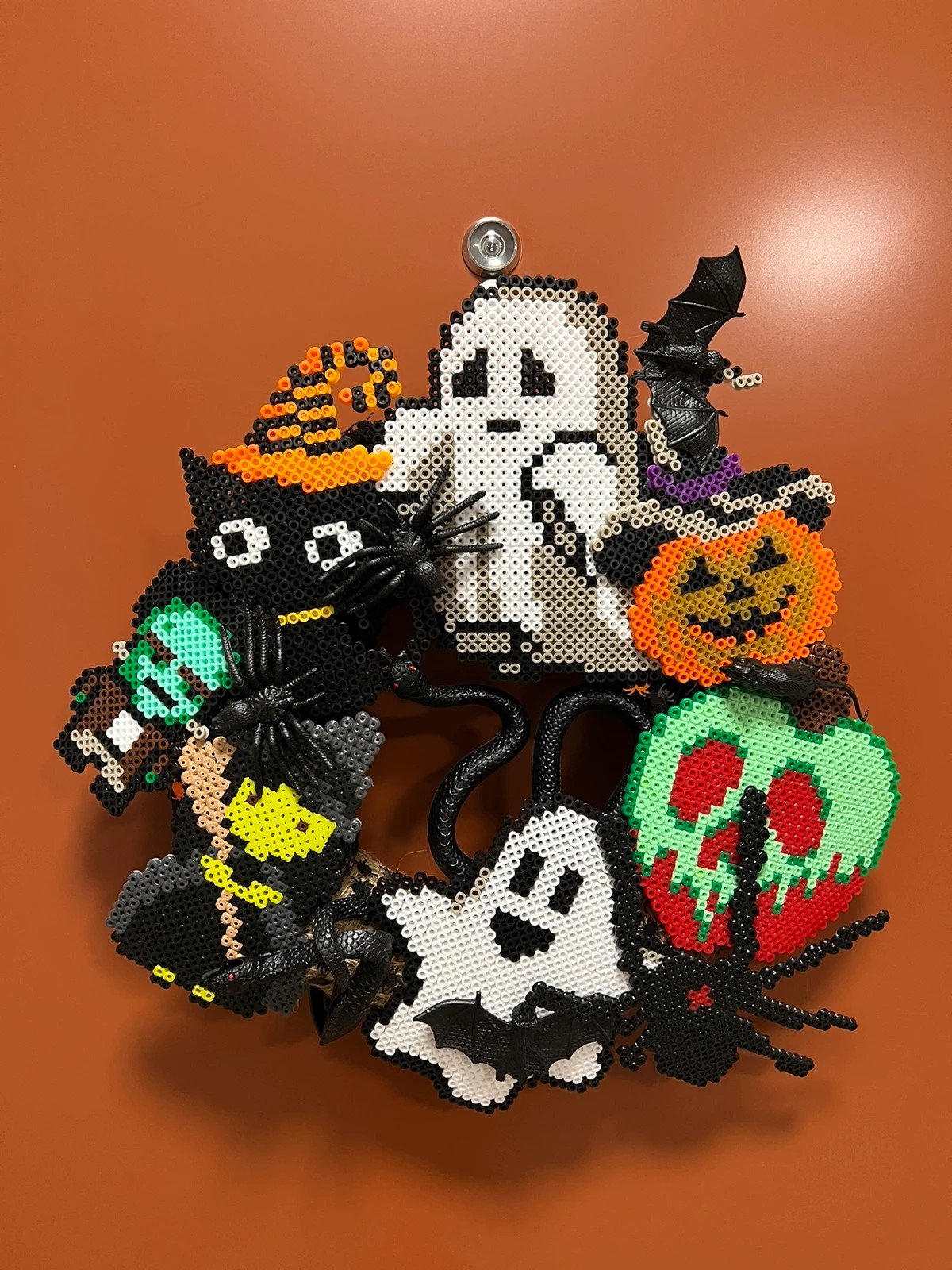 Halloween krans från Hama pärlor