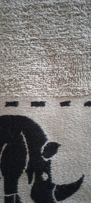 Ręcznik nowy bawełniany 50x100 szary Kronborg nosorozec