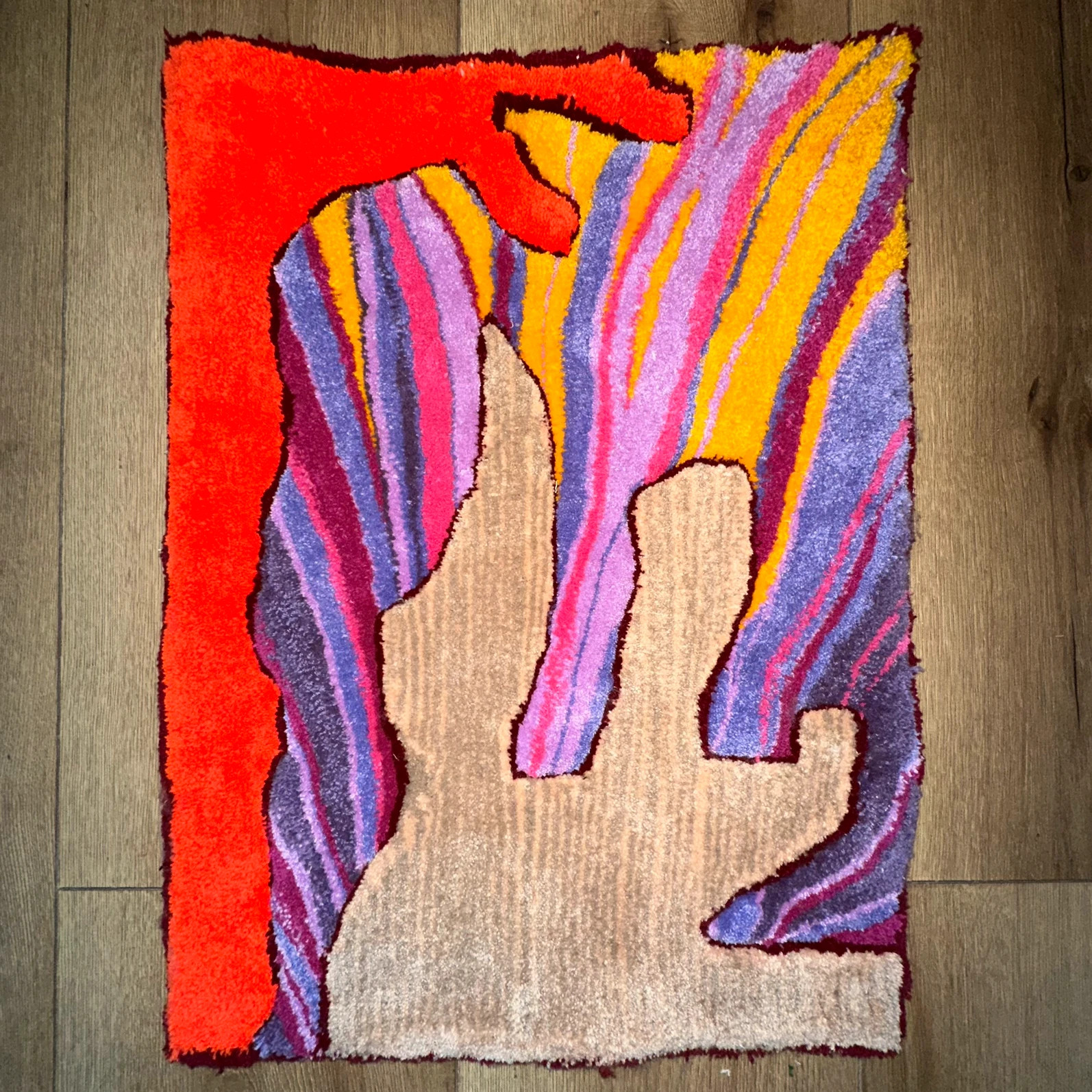 dywan handmade tufting abstrakcja