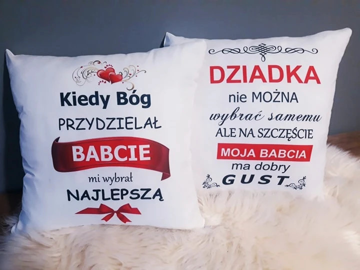 poduszki na Dzień Babci i Dziadka