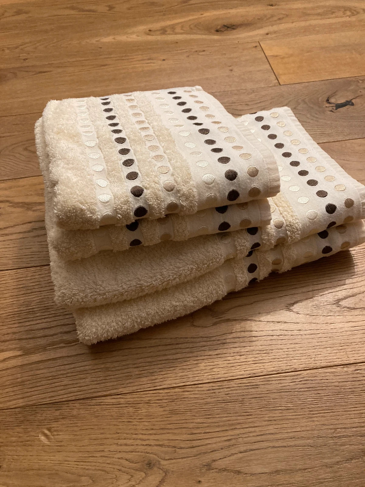 Markizeta ręczniki komplet kremowe piękna gruba bawełna 100%