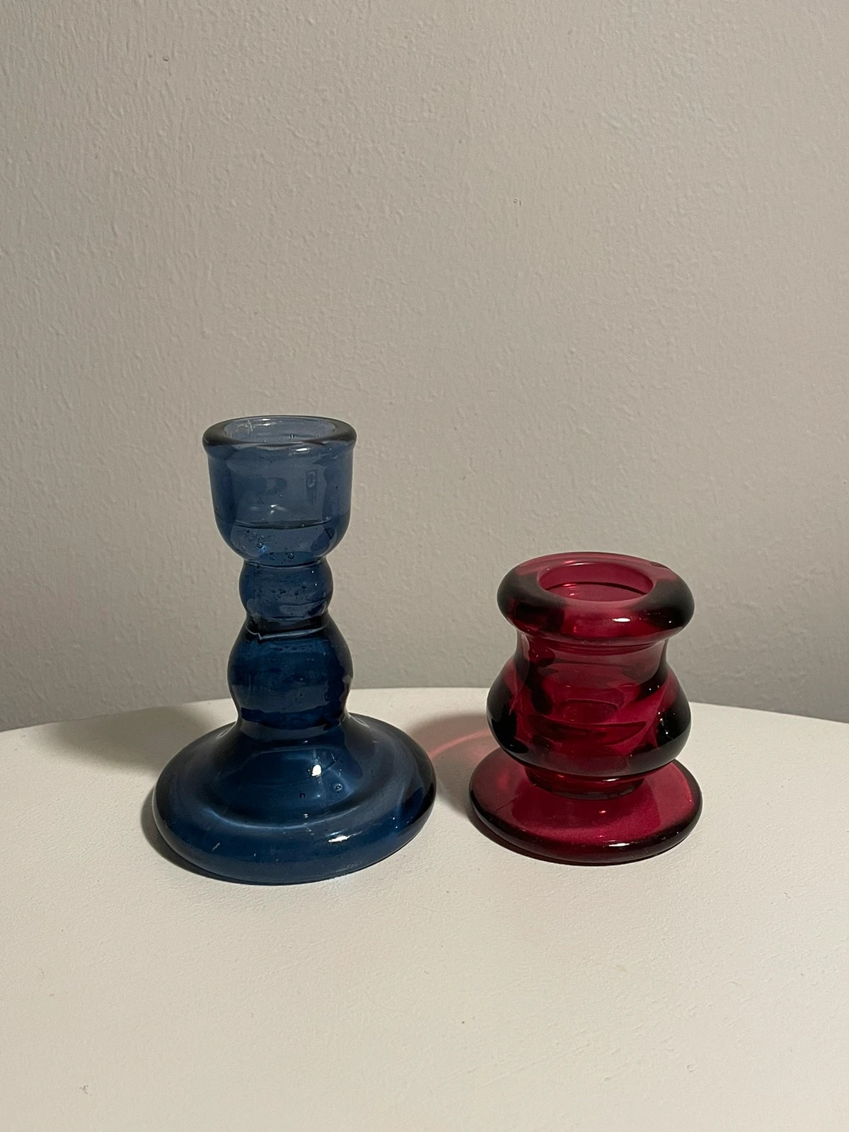 two candle holders