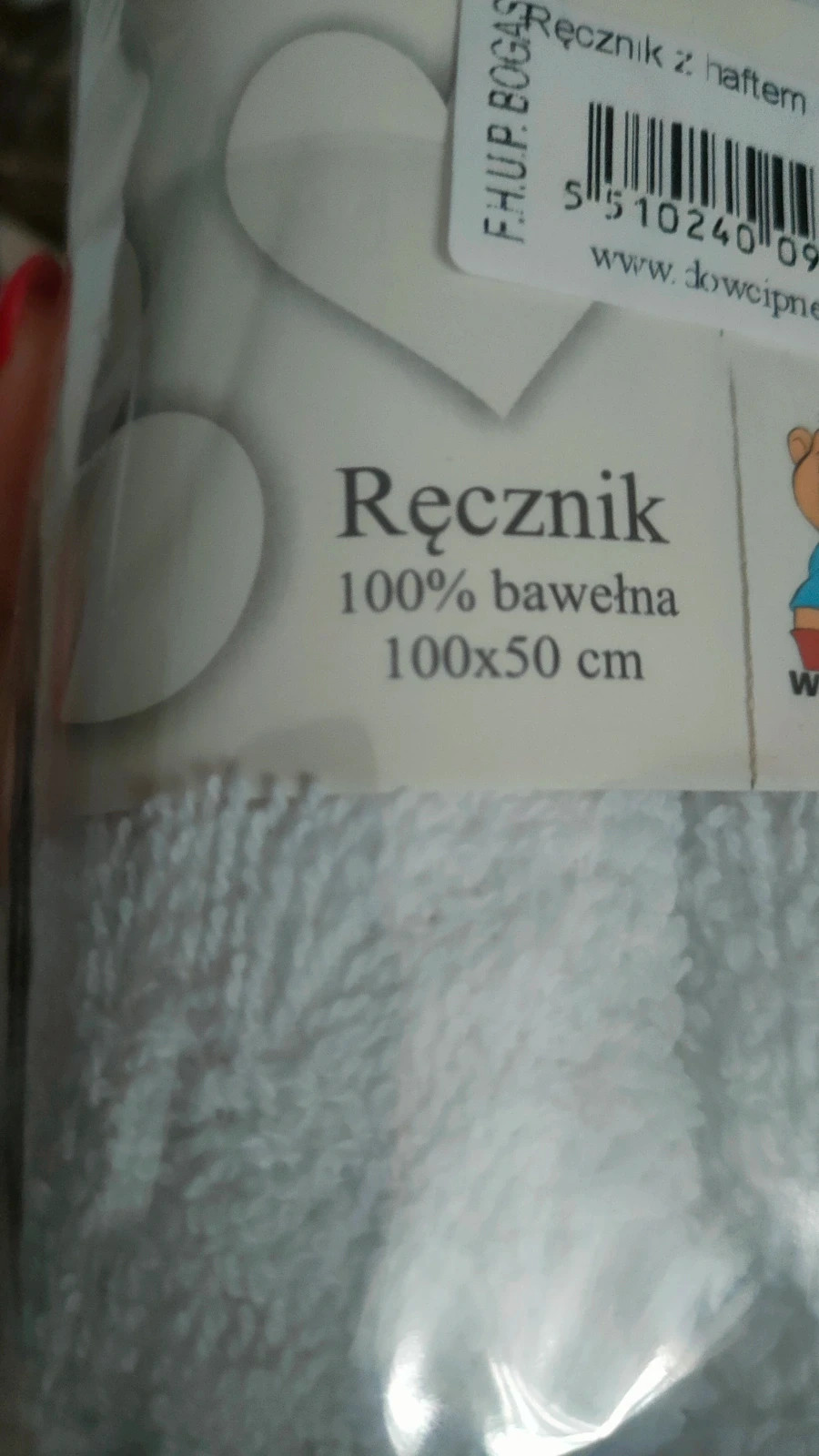 Ręcznik biały babcia dzień babci prezent