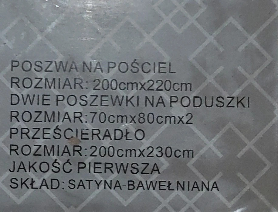 Komplet pościeli 200x220 4 częściowy