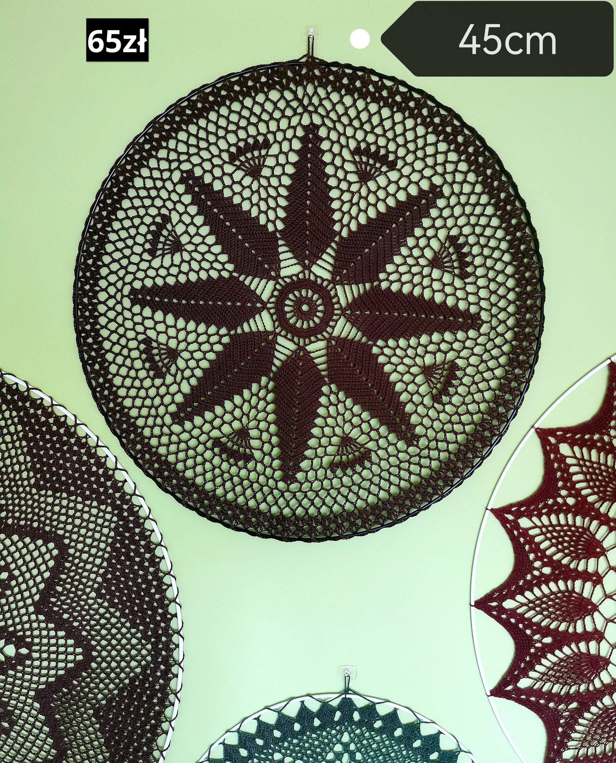 Szydełkowa mandala łapacz snów ręcznie robiona handmade