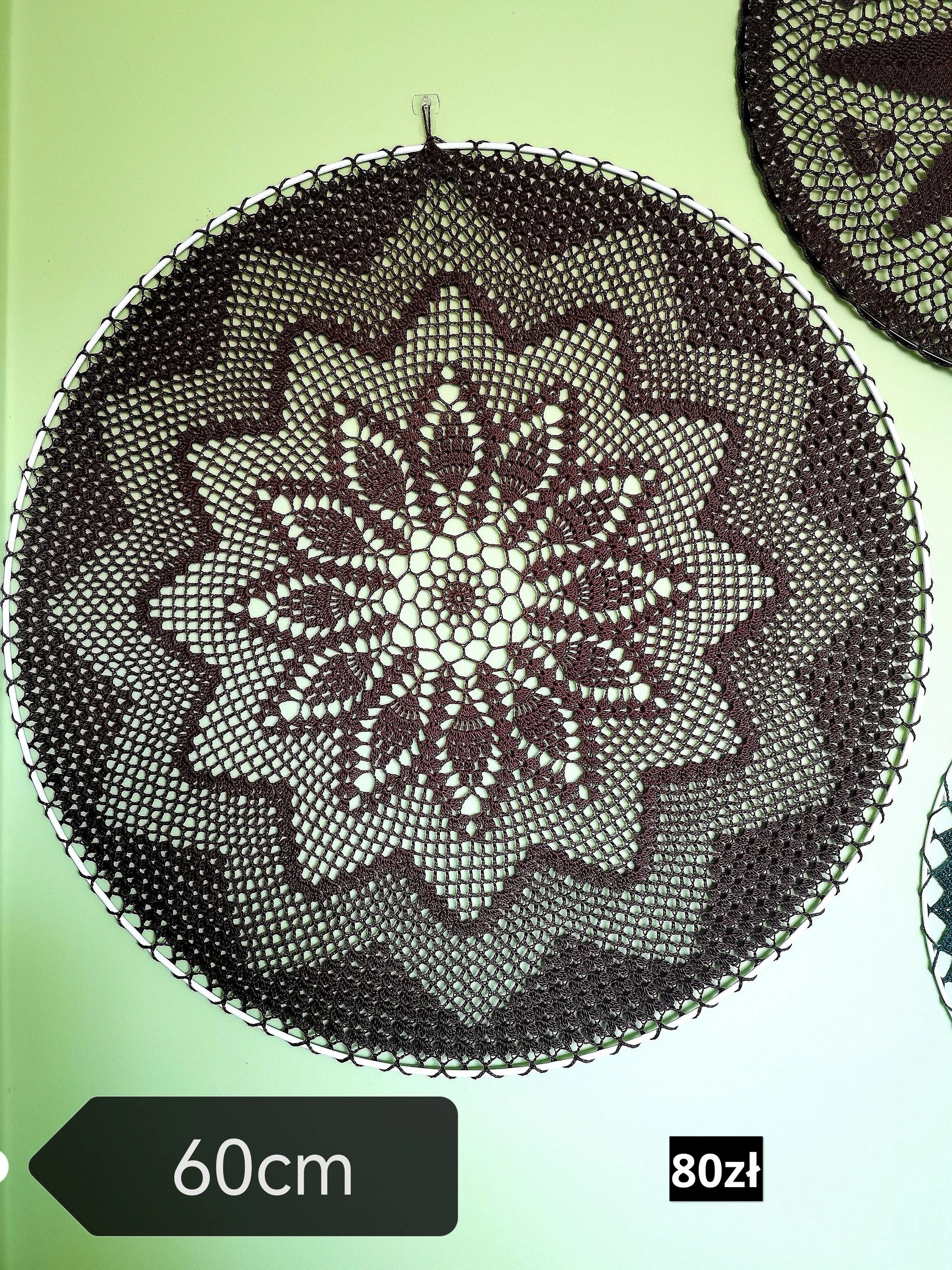 Szydełkowa mandala łapacz snów ręcznie robiona handmade