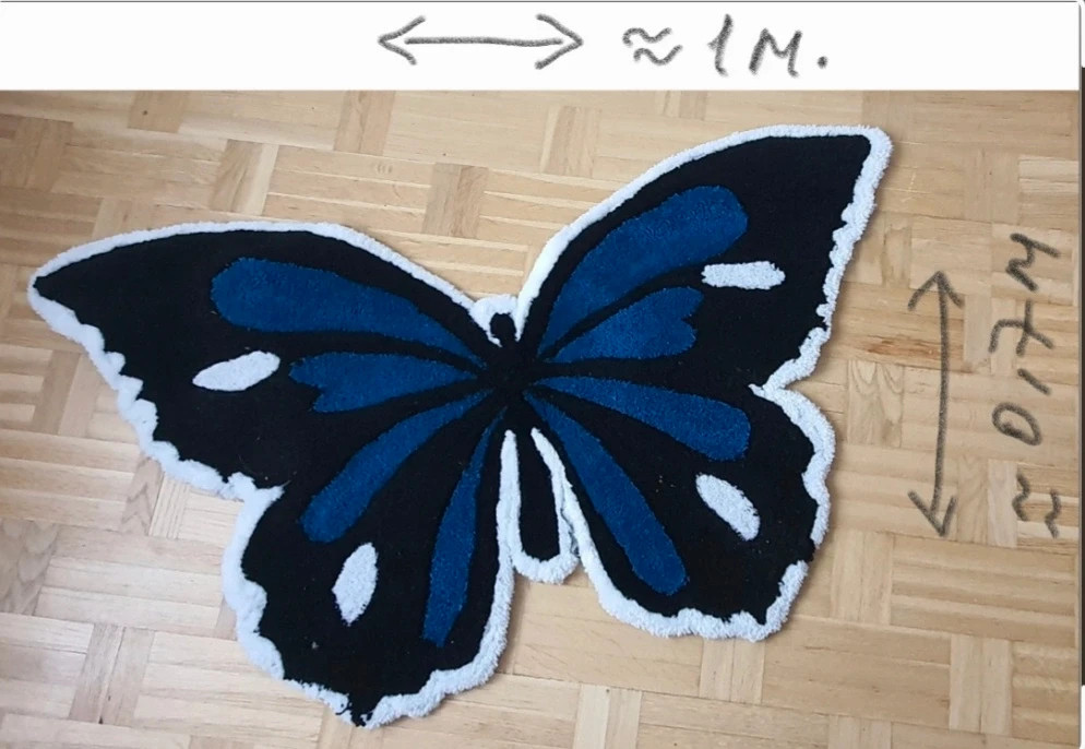 Handmade rug Butterfly 🦋