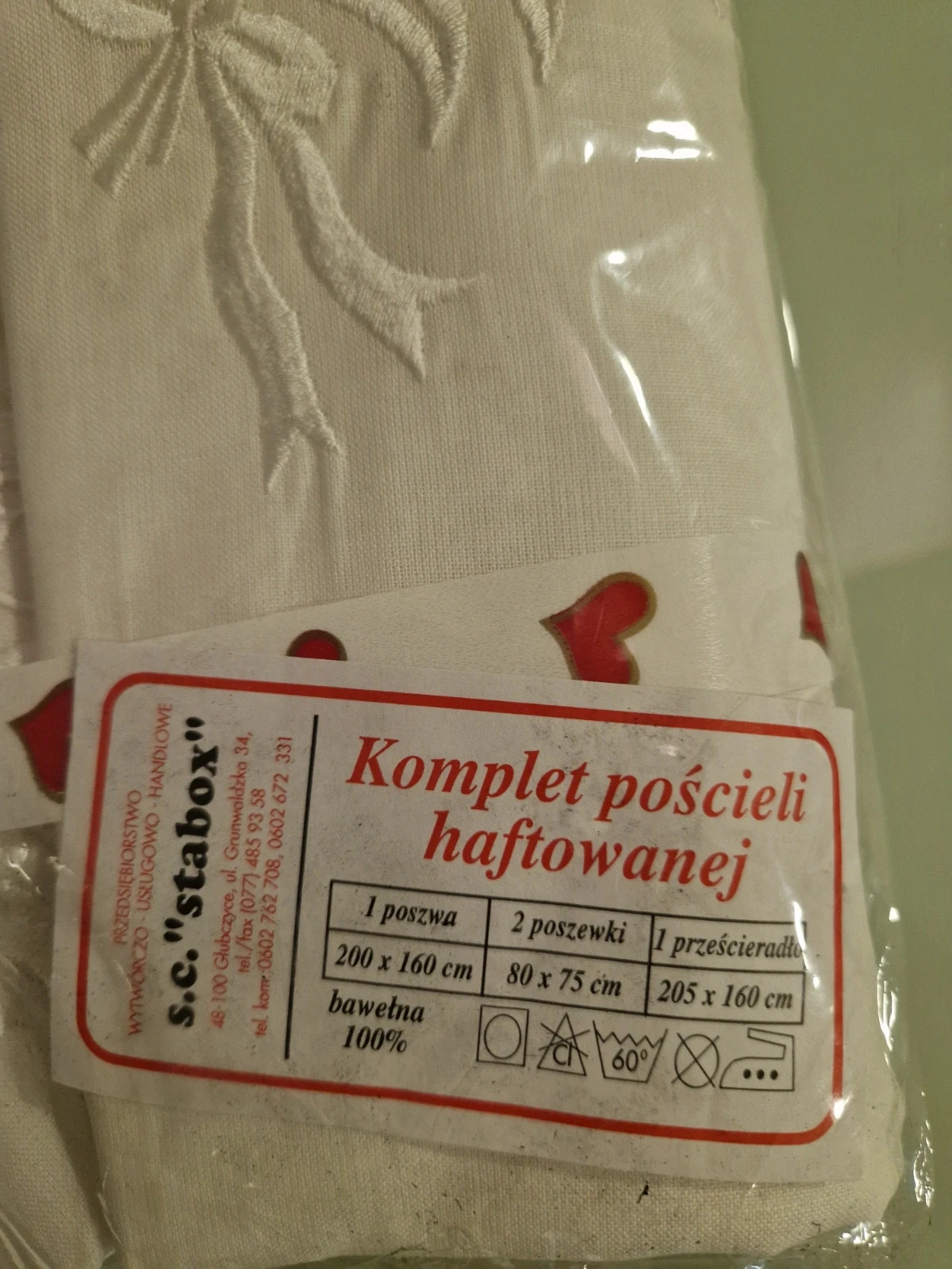 Pościel bawełniana haftowana