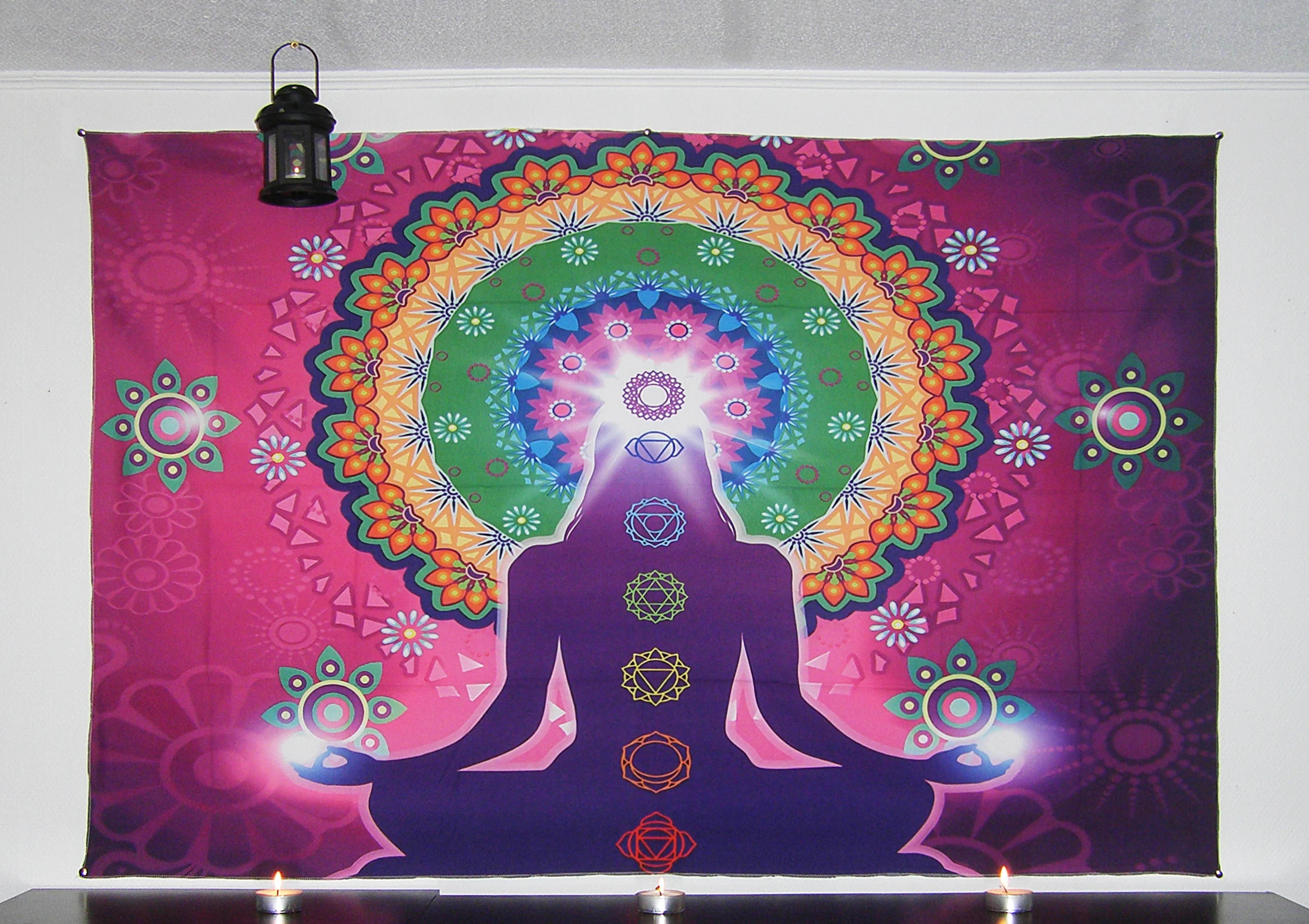 Narzuta/tkanina ścienna "Hippy Meditation" 152cm/102cm nowa