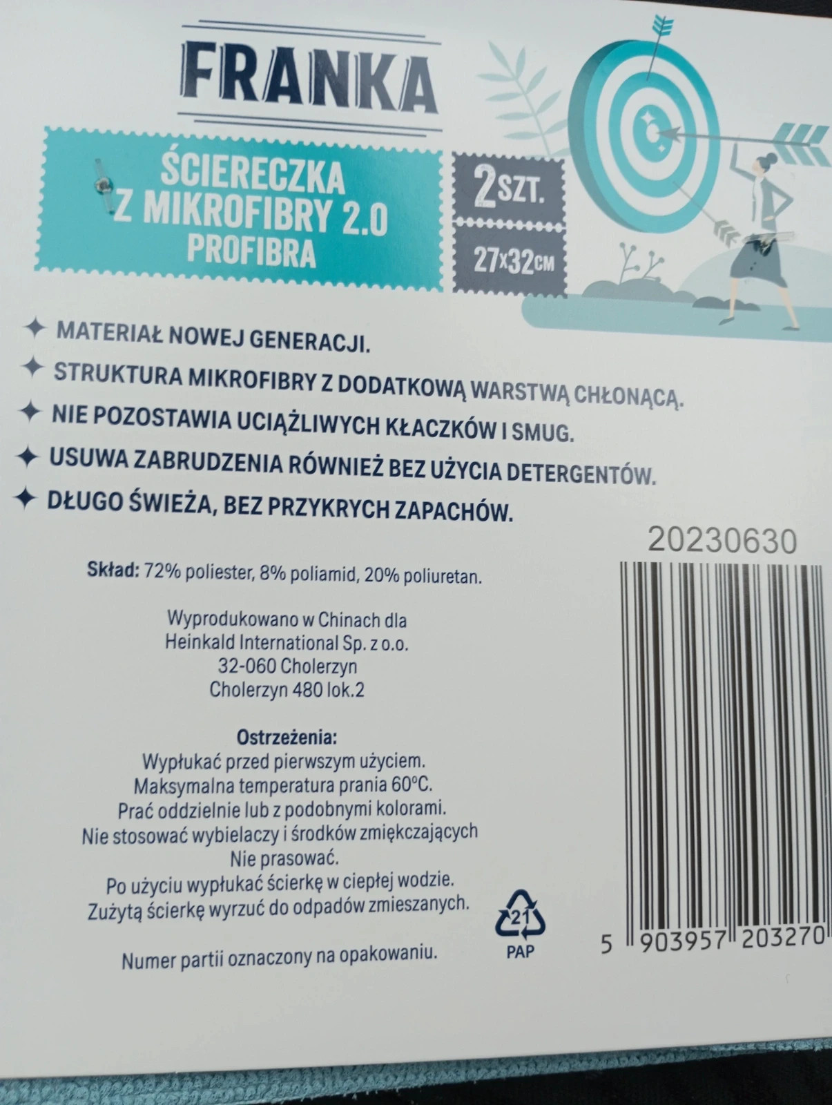 2x ściereczki mikrofibra profibra nowe