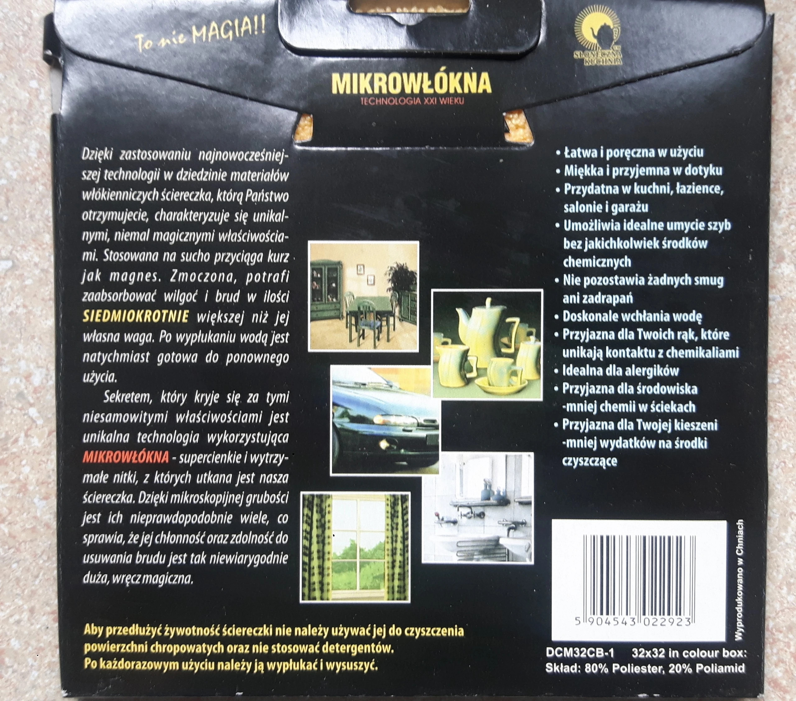 Ściereczki Ręczniki z mikrofibry 2 sztuki w kolorze żółtym rozmiar 32x32