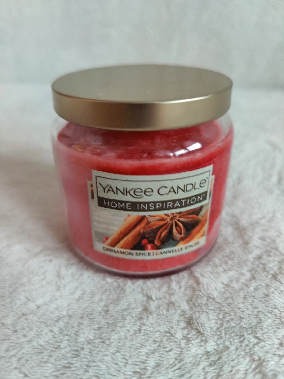Świeca świeczka zapachowa Yankee Candle cinnamon spice 142g edycja świąteczna szklany słoiczek