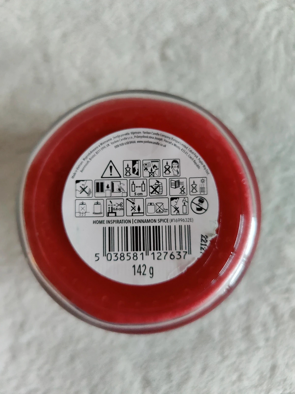 Świeca świeczka zapachowa Yankee Candle cinnamon spice 142g edycja świąteczna szklany słoiczek