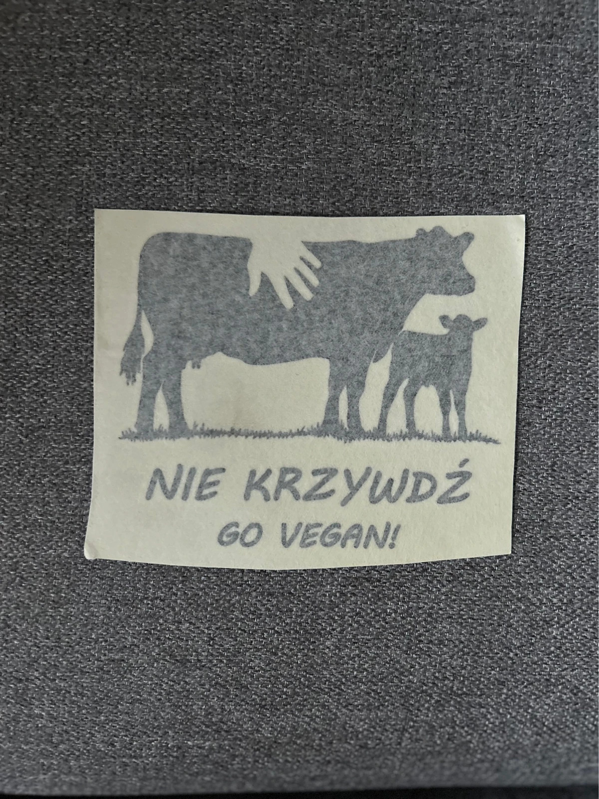 Naklejka na samochód wegańska / Vegan sticker