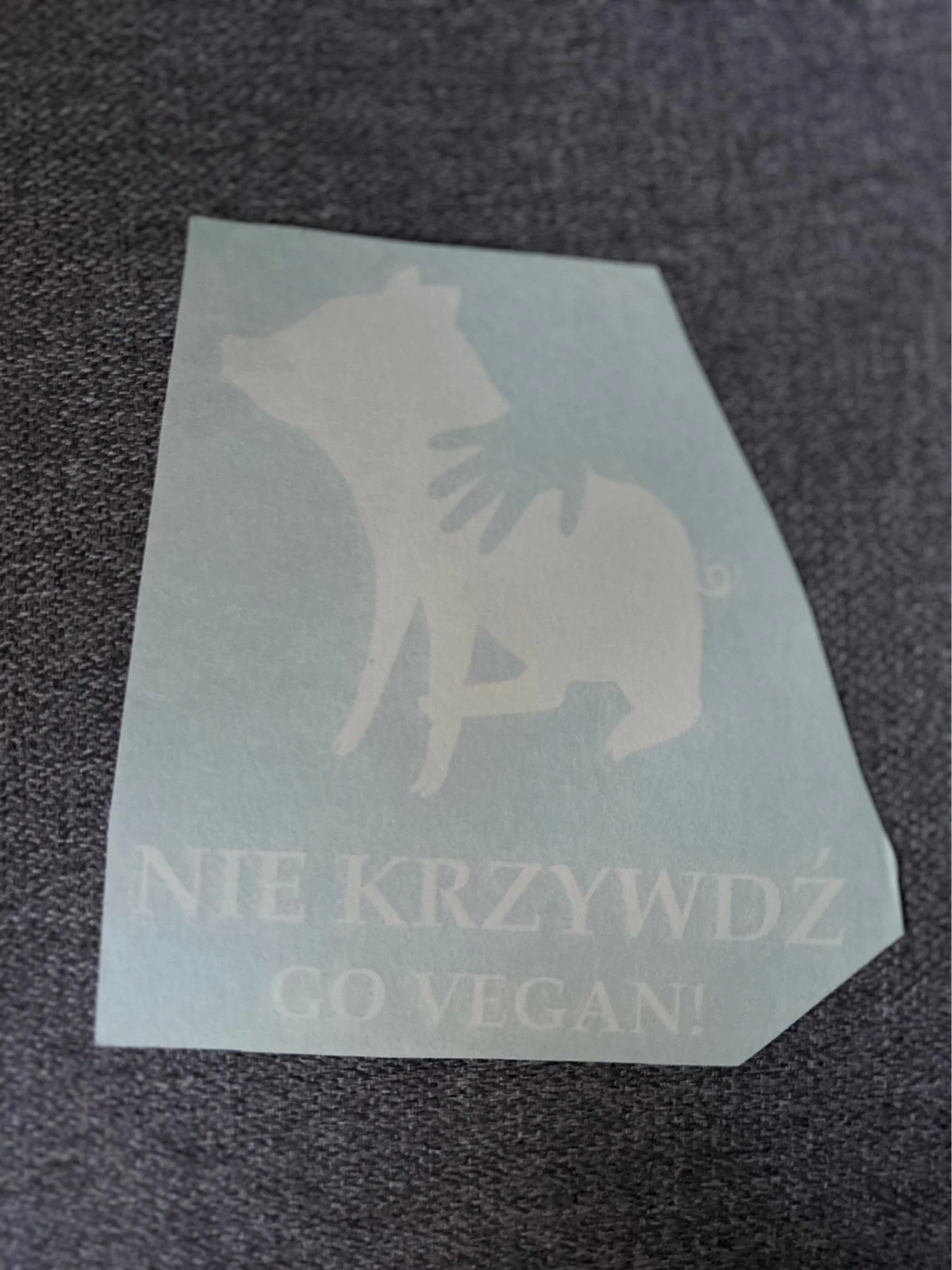 Wegańska naklejka na samochód // Vegan sticker