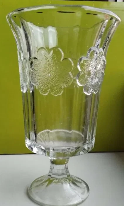 Kielich puchar wazon stare szkło Ząbkowice  PRL Vintage