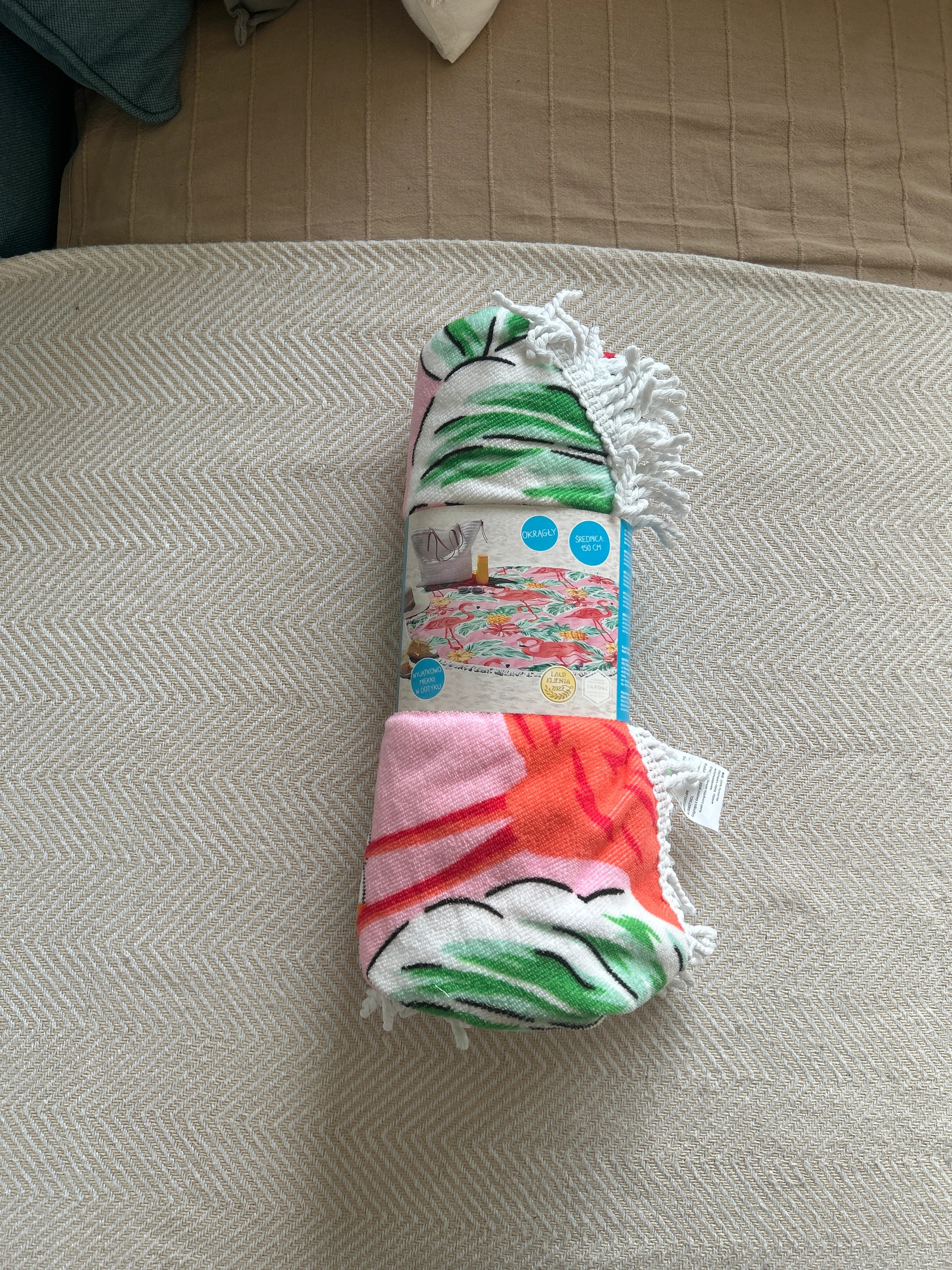 Okrągły ręcznik plażowy (średnica 150 cm)