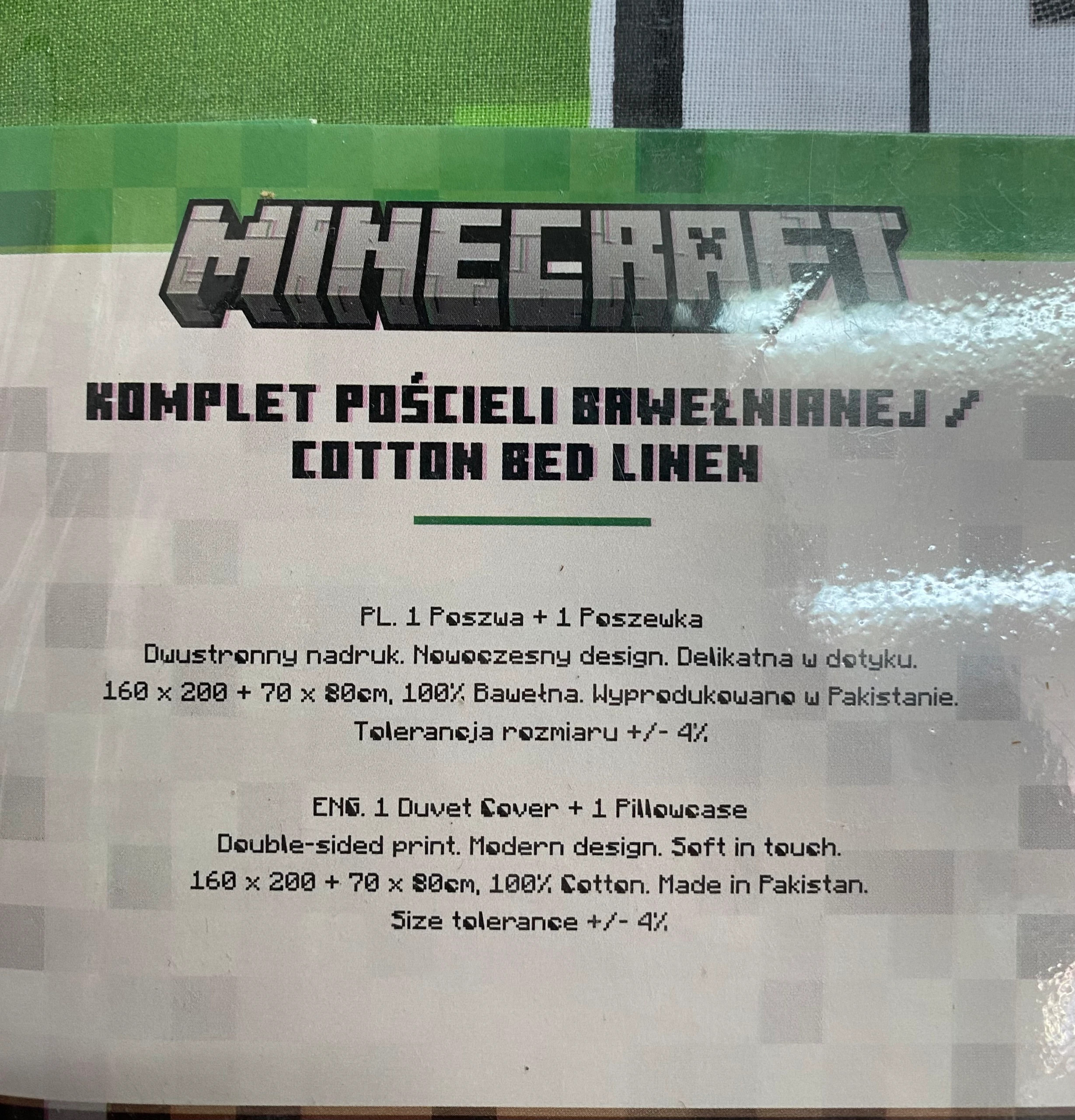 Pościel 160x200 Minecraft Steve Creeper Gra Gamerski dla Gracza bawełniana