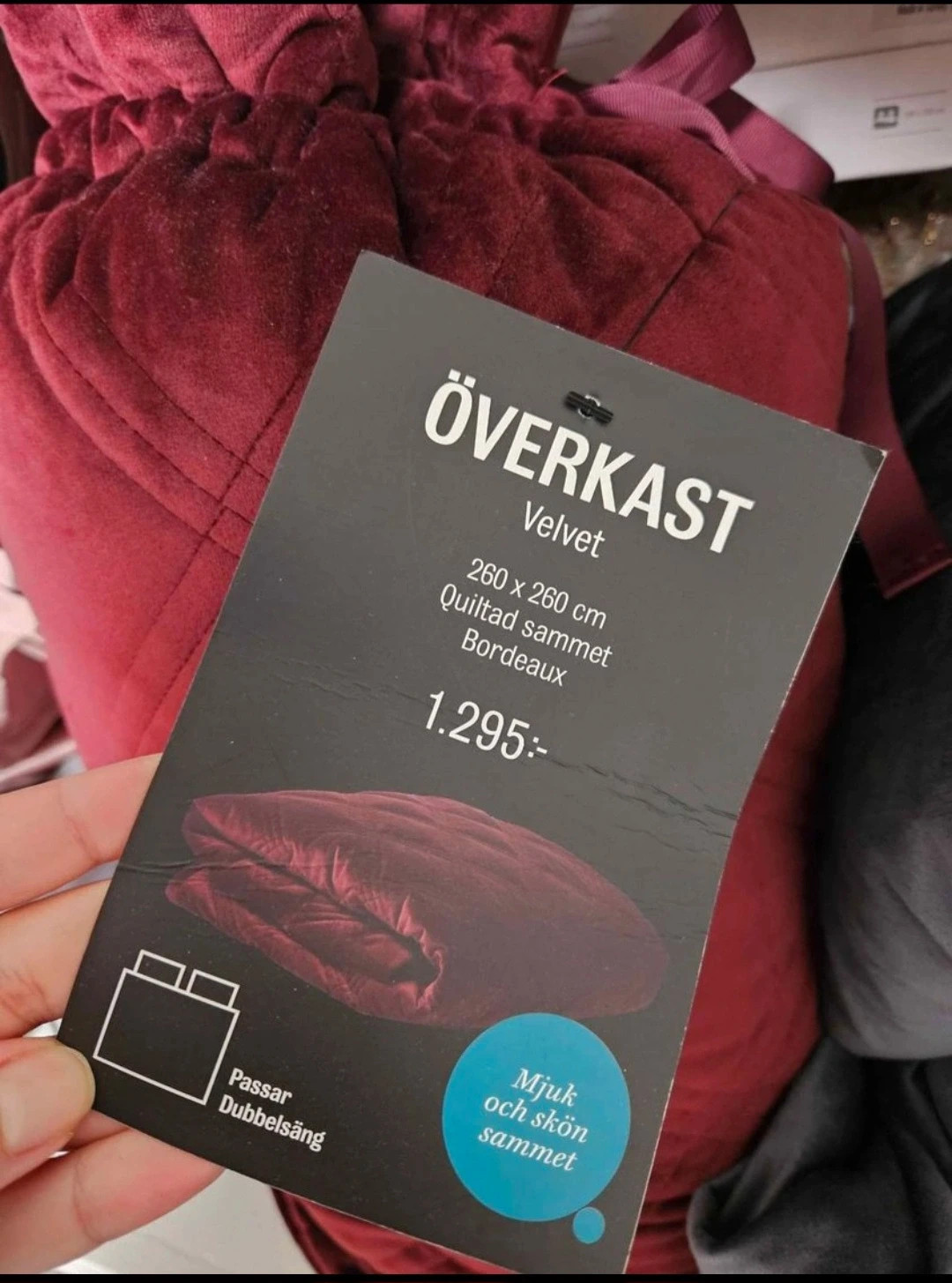 Överkast i sammet