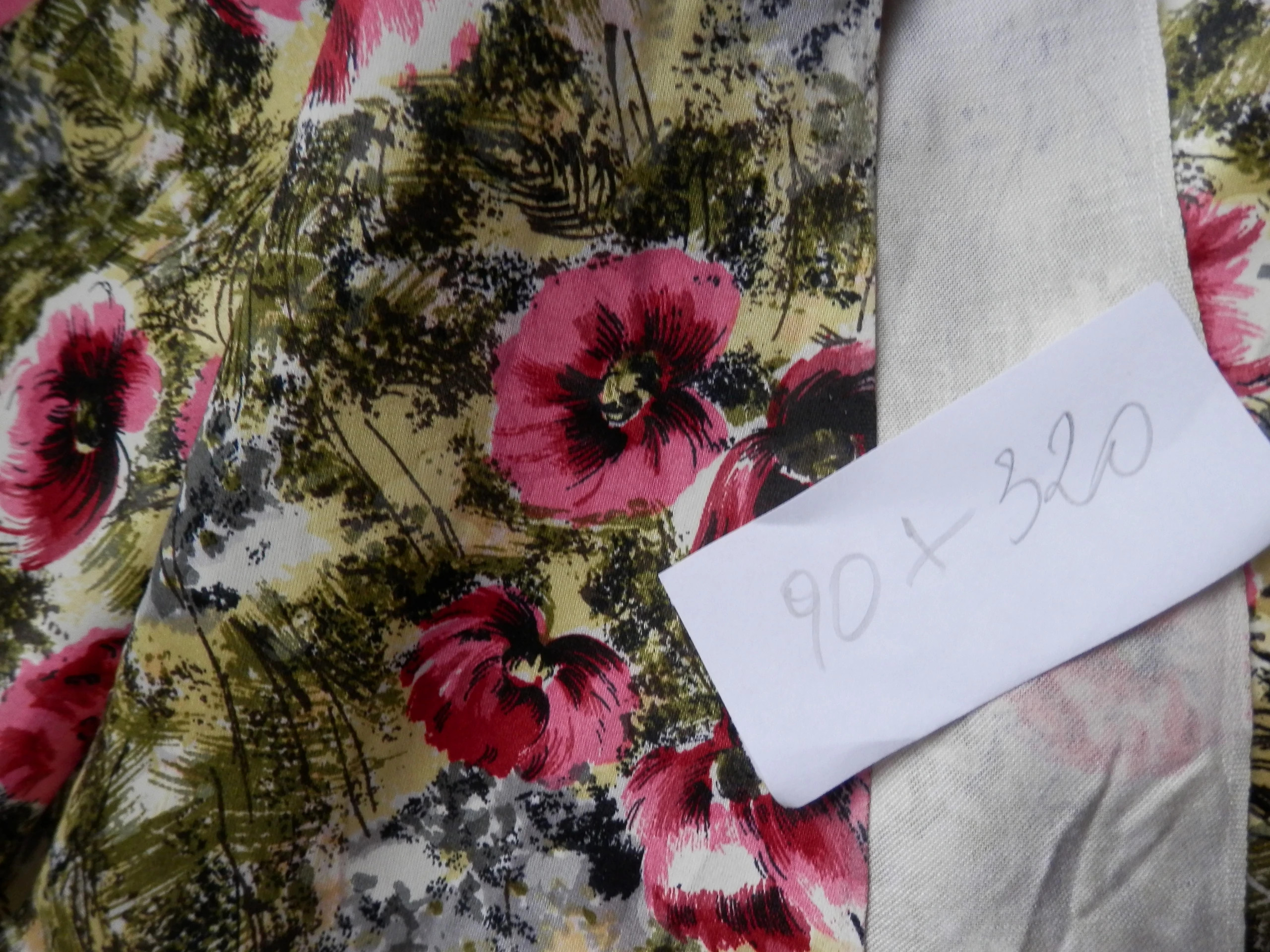 Tkanina- piękna sukienkowa satyna bawełniana kupon 320 x 90 cm